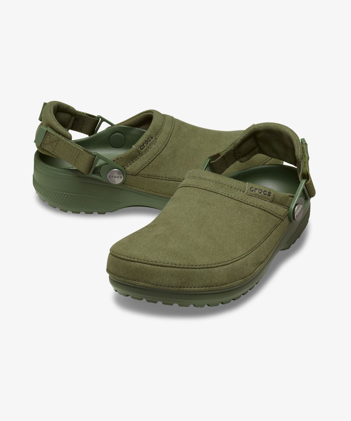 크록스(CROCS) 클래식 크래프티드 비건 스웨이드 클로그 - 아미 그린 / 211930-309