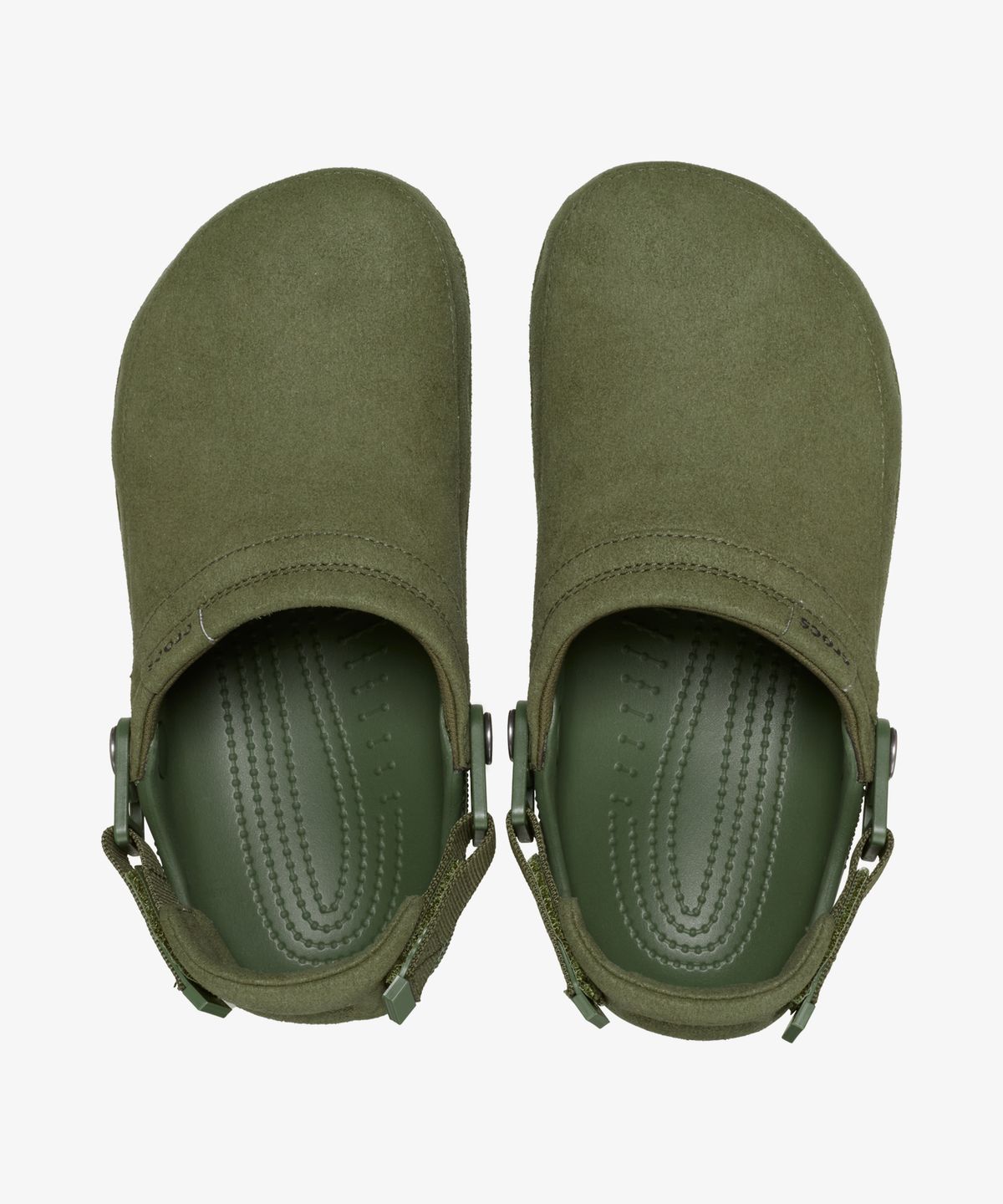크록스(CROCS) 클래식 크래프티드 비건 스웨이드 클로그 - 아미 그린 / 211930-309