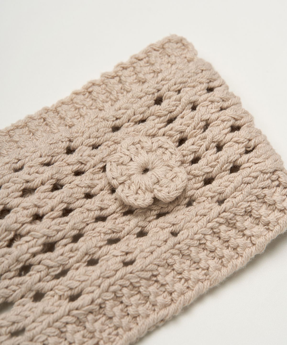 토피 우먼(TOFFEE WOMEN) W 크로쉐 니트 헤어 밴드 (BEIGE)