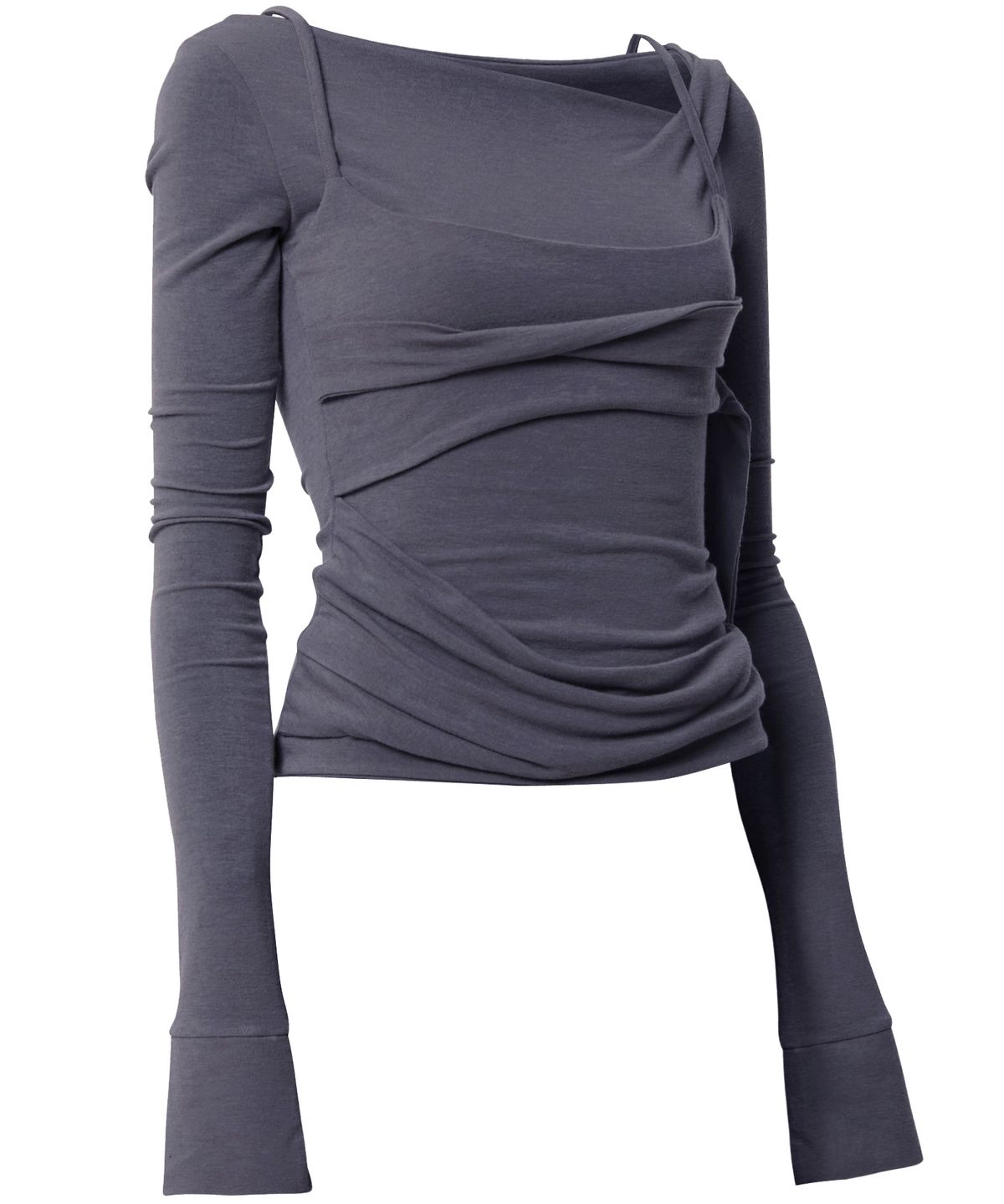 플레어업(FLAREUP) Layered Bustier Long Sleeve (FL-105_Charcoal)