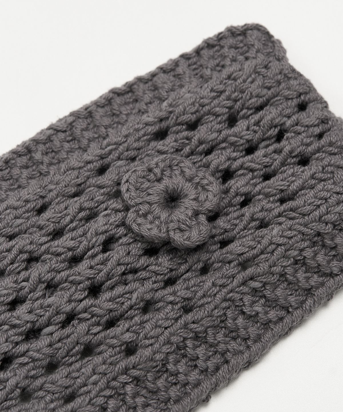 토피 우먼(TOFFEE WOMEN) W 크로쉐 니트 헤어 밴드 (GREY)