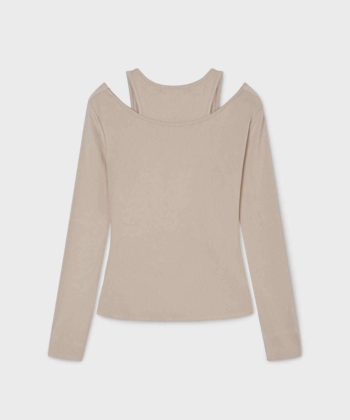 후아유(WHO.A.U) Layered off-shoulder long-sleeveT-Shirt/WHLAG1181F
