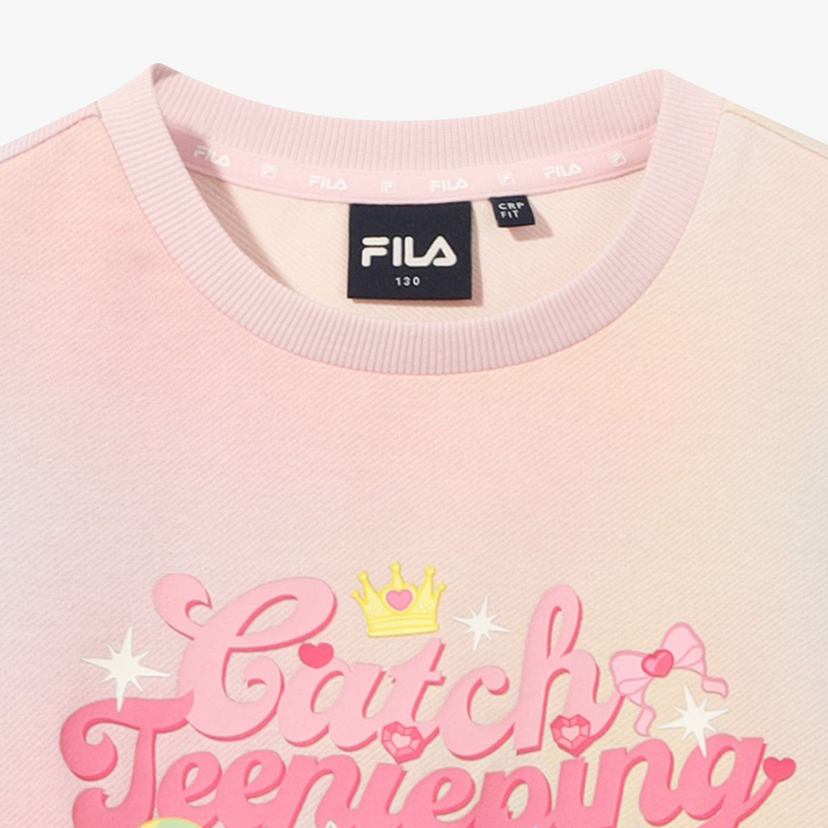 휠라 키즈(FILA KIDS) 캐치!티니핑 X FILA KIDS 타이다잉 맨투맨