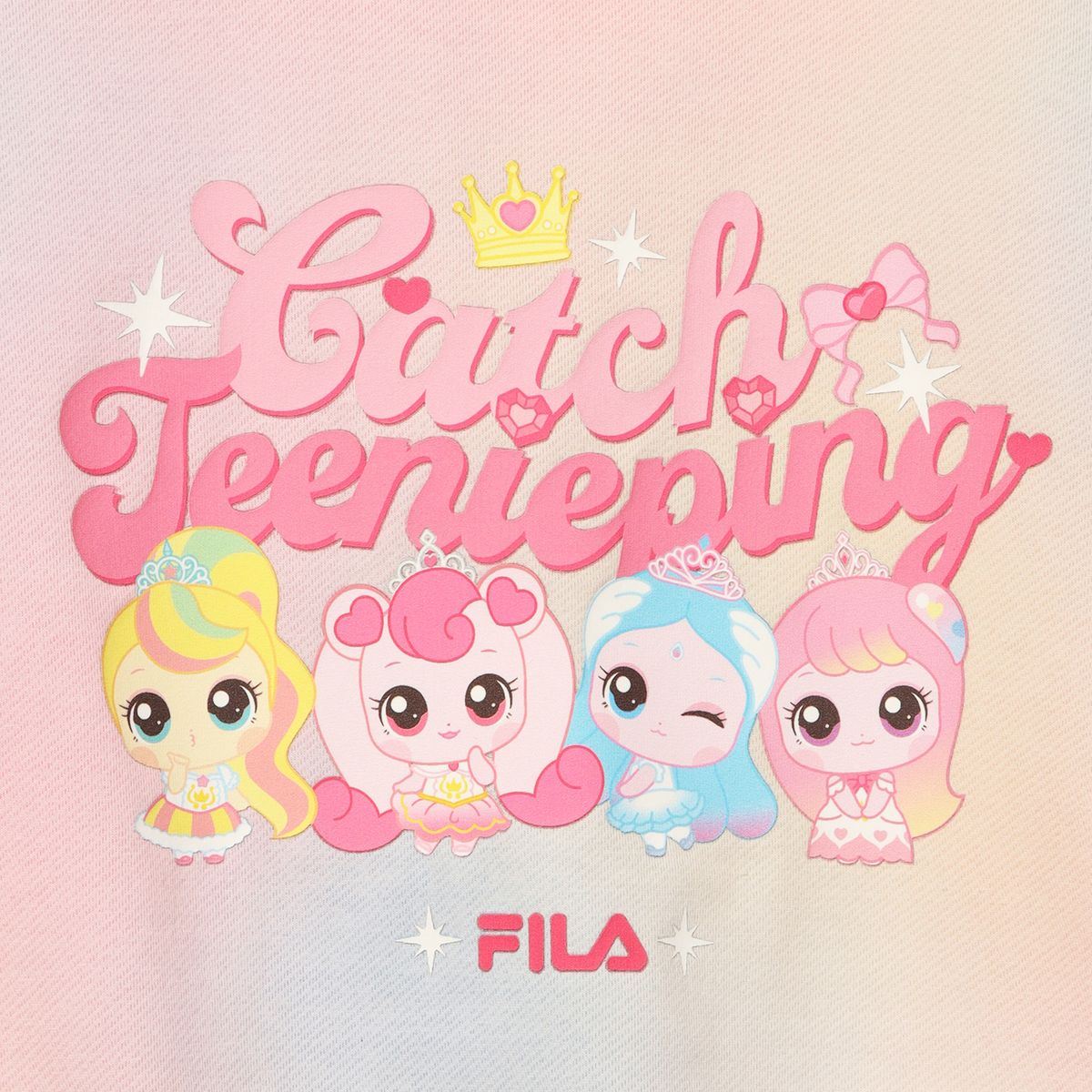 휠라 키즈(FILA KIDS) 캐치!티니핑 X FILA KIDS 타이다잉 맨투맨