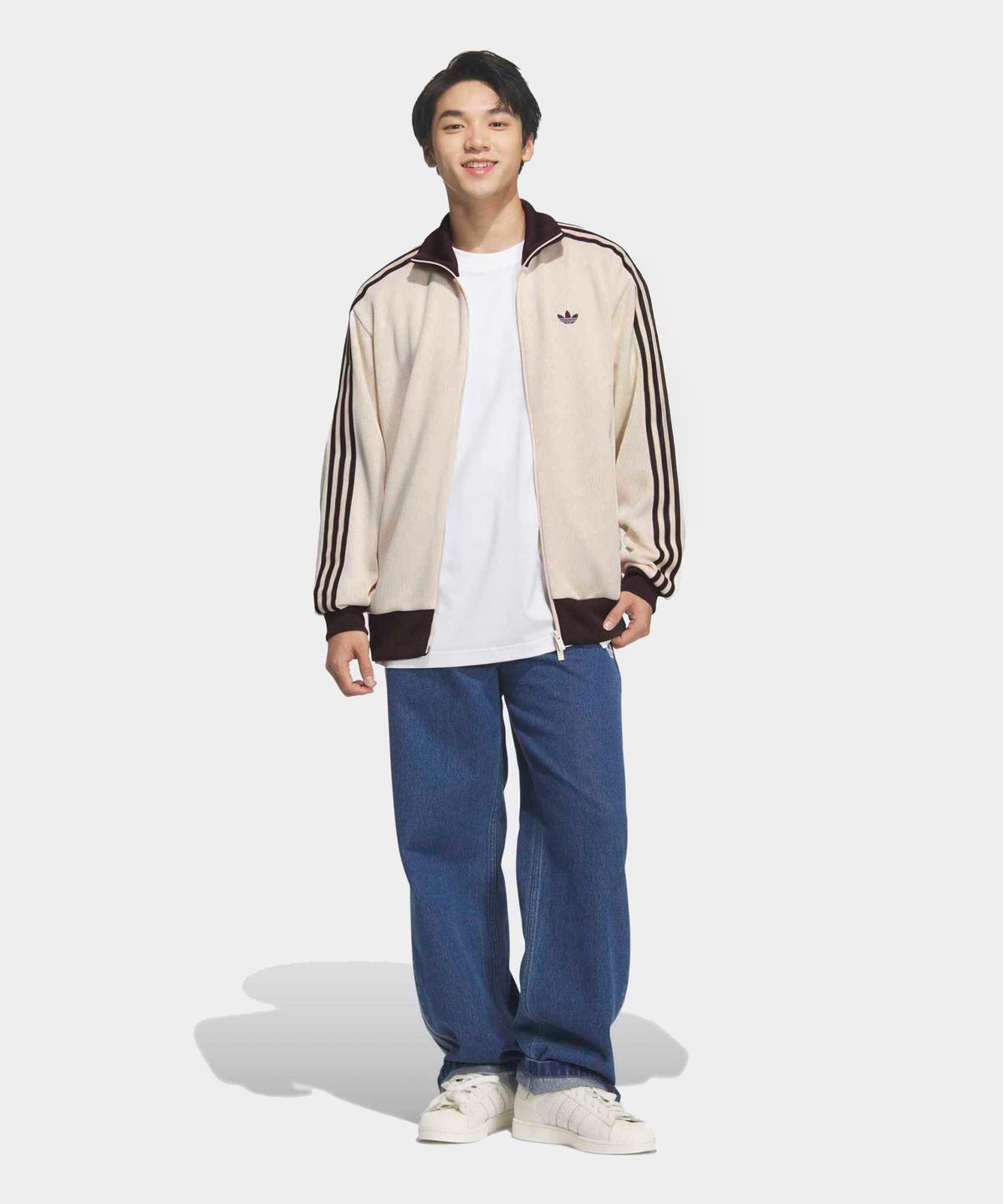 아디다스(ADIDAS) 파이어버드 니트 트랙탑 - 원더화이트 / KQ5500