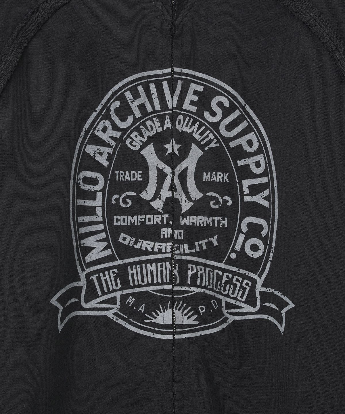 밀로 아카이브(MILLO ARCHIVE) 데니쉬 볼드 집업 [차콜]