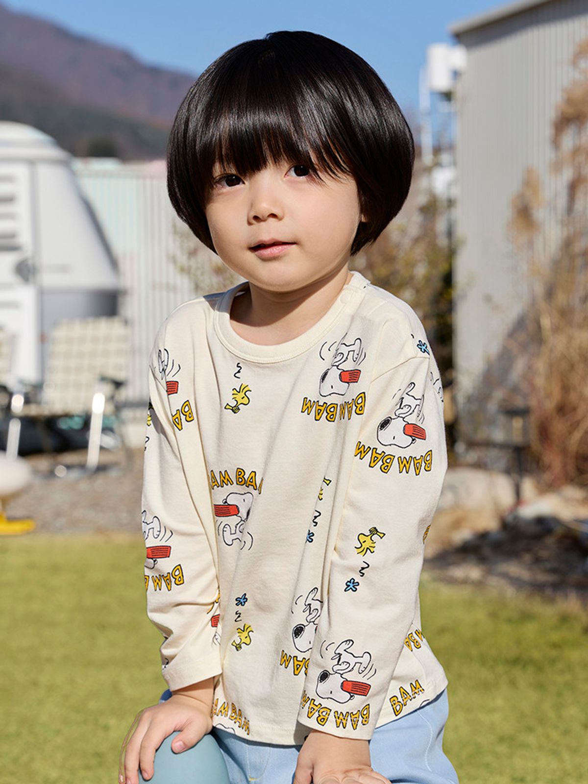 탑텐 키즈(TOPTEN KIDS) 공용 유아 [피너츠] 모달코튼 티9부_MOG2TS3301