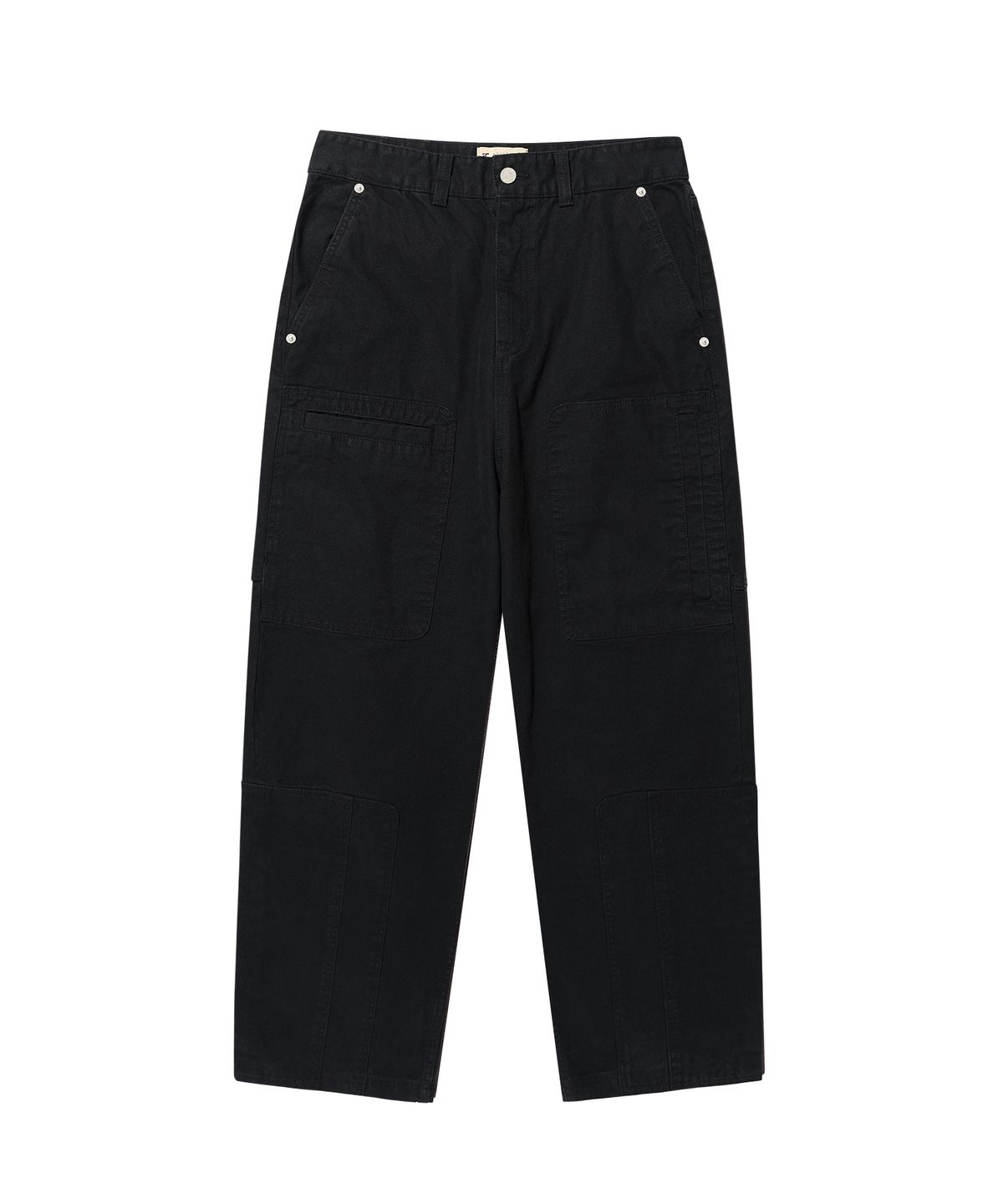 기철(KICHUL) Asym Vintage Cargo Pants (Washed Black)
