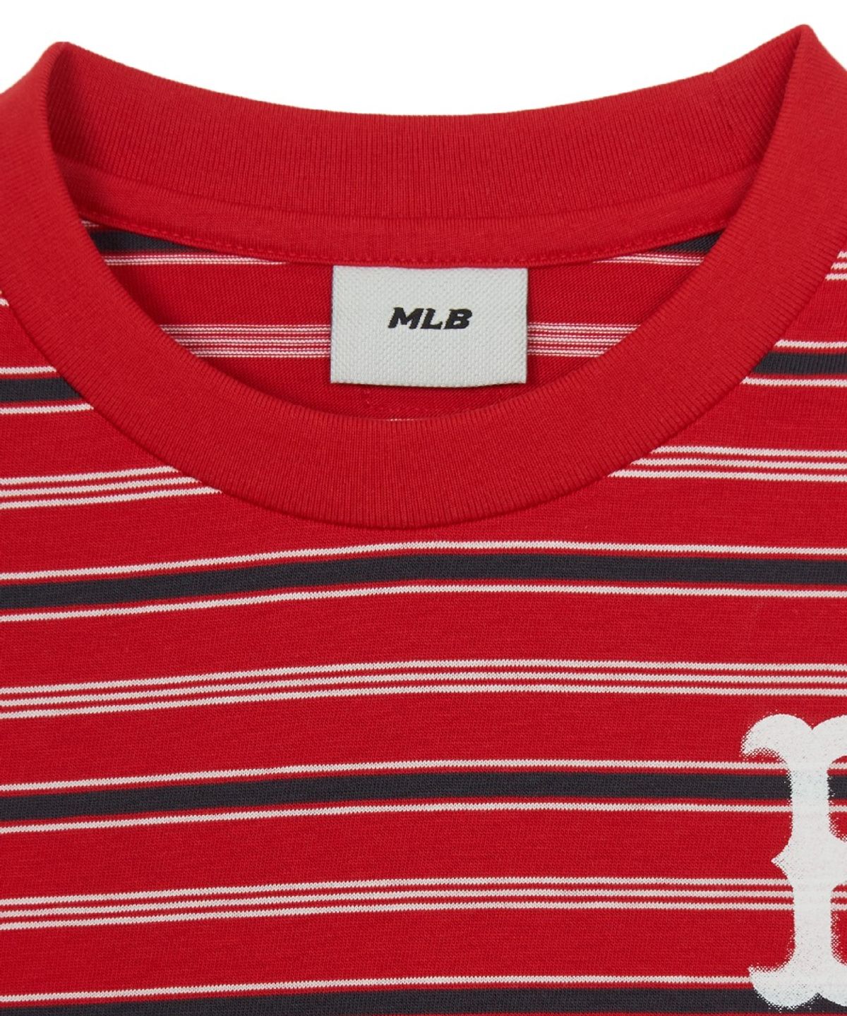 엠엘비 키즈(MLB KIDS) 스트릿 베이직 스트라이프 긴팔 티셔츠 BOS (D.Red)
