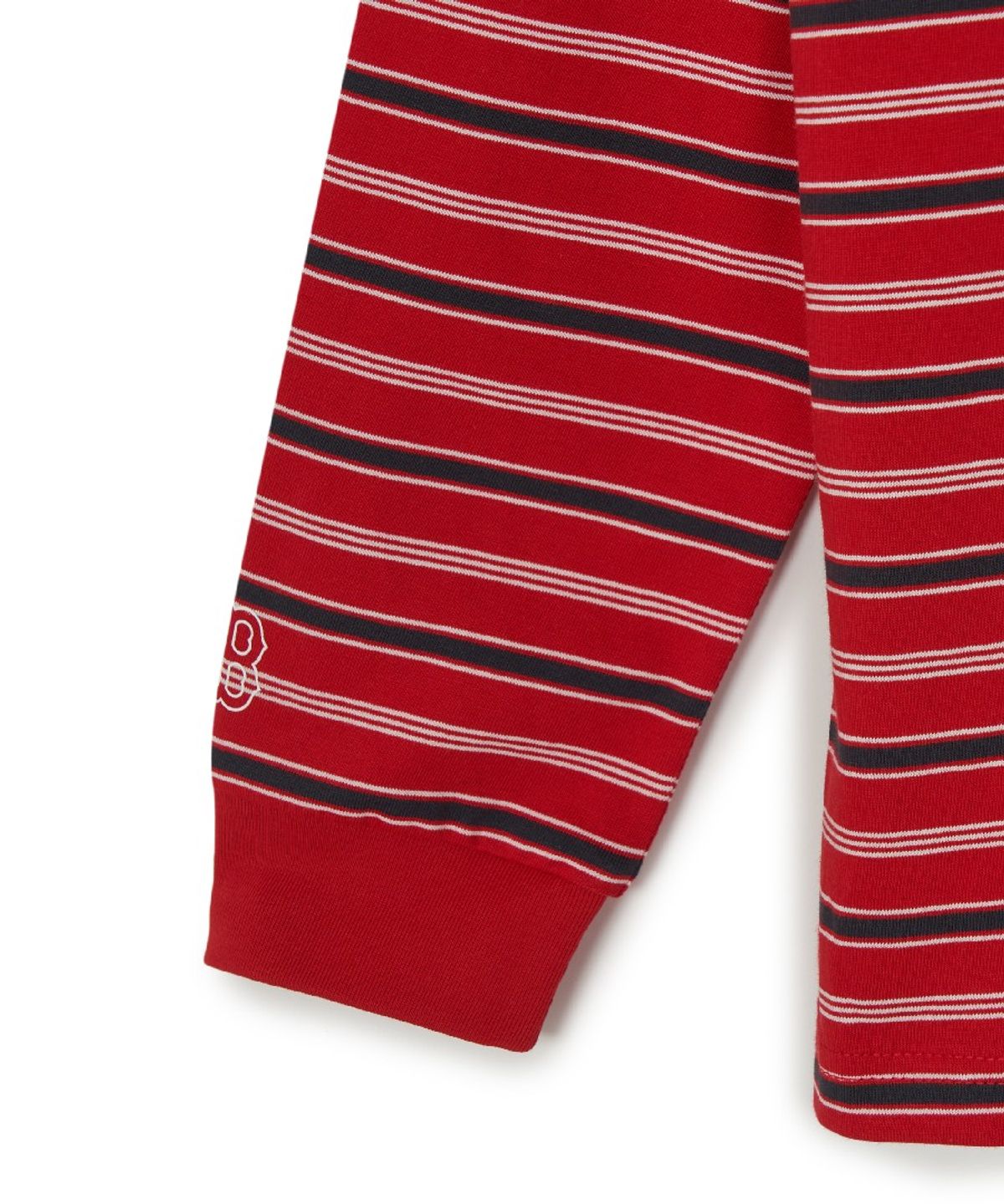 엠엘비 키즈(MLB KIDS) 스트릿 베이직 스트라이프 긴팔 티셔츠 BOS (D.Red)