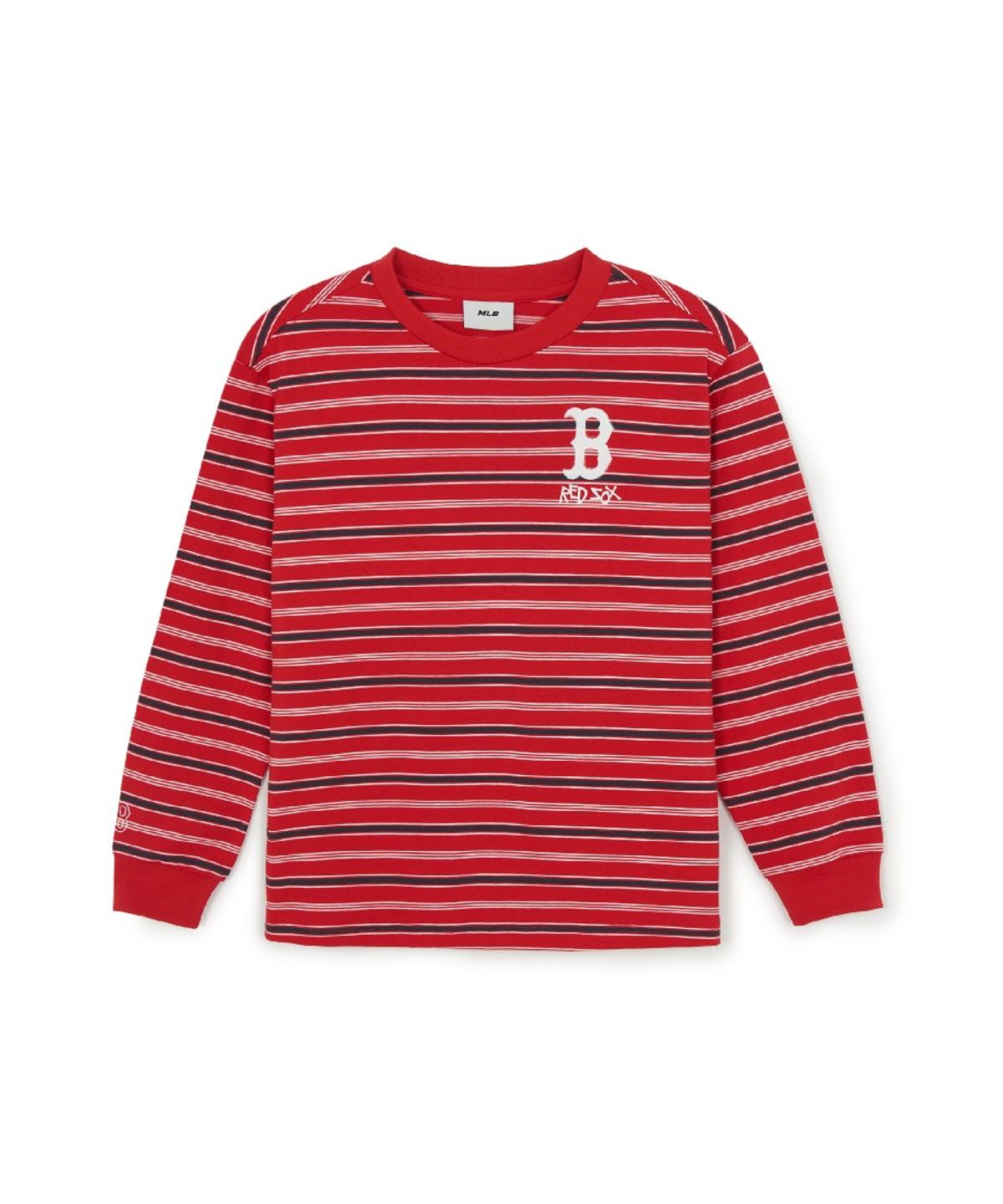 엠엘비 키즈(MLB KIDS) 스트릿 베이직 스트라이프 긴팔 티셔츠 BOS (D.Red)