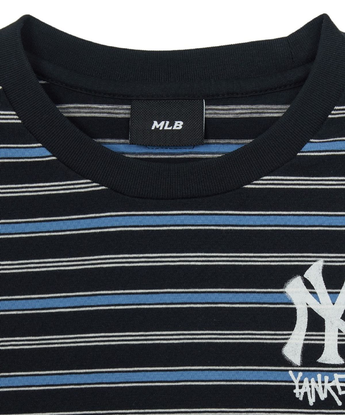 엠엘비 키즈(MLB KIDS) 스트릿 베이직 스트라이프 긴팔 티셔츠 NY (Black)