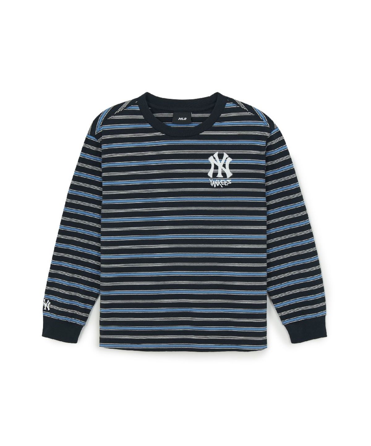 엠엘비 키즈(MLB KIDS) 스트릿 베이직 스트라이프 긴팔 티셔츠 NY (Black)
