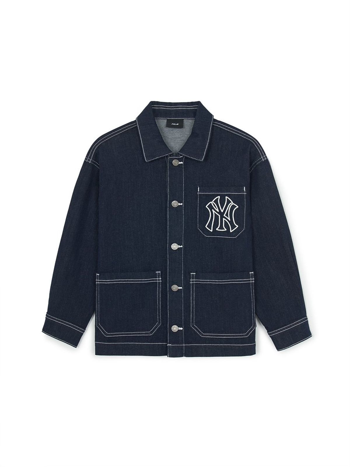 엠엘비 키즈(MLB KIDS) 베이직 데님라이크 셔켓 NY (Navy)