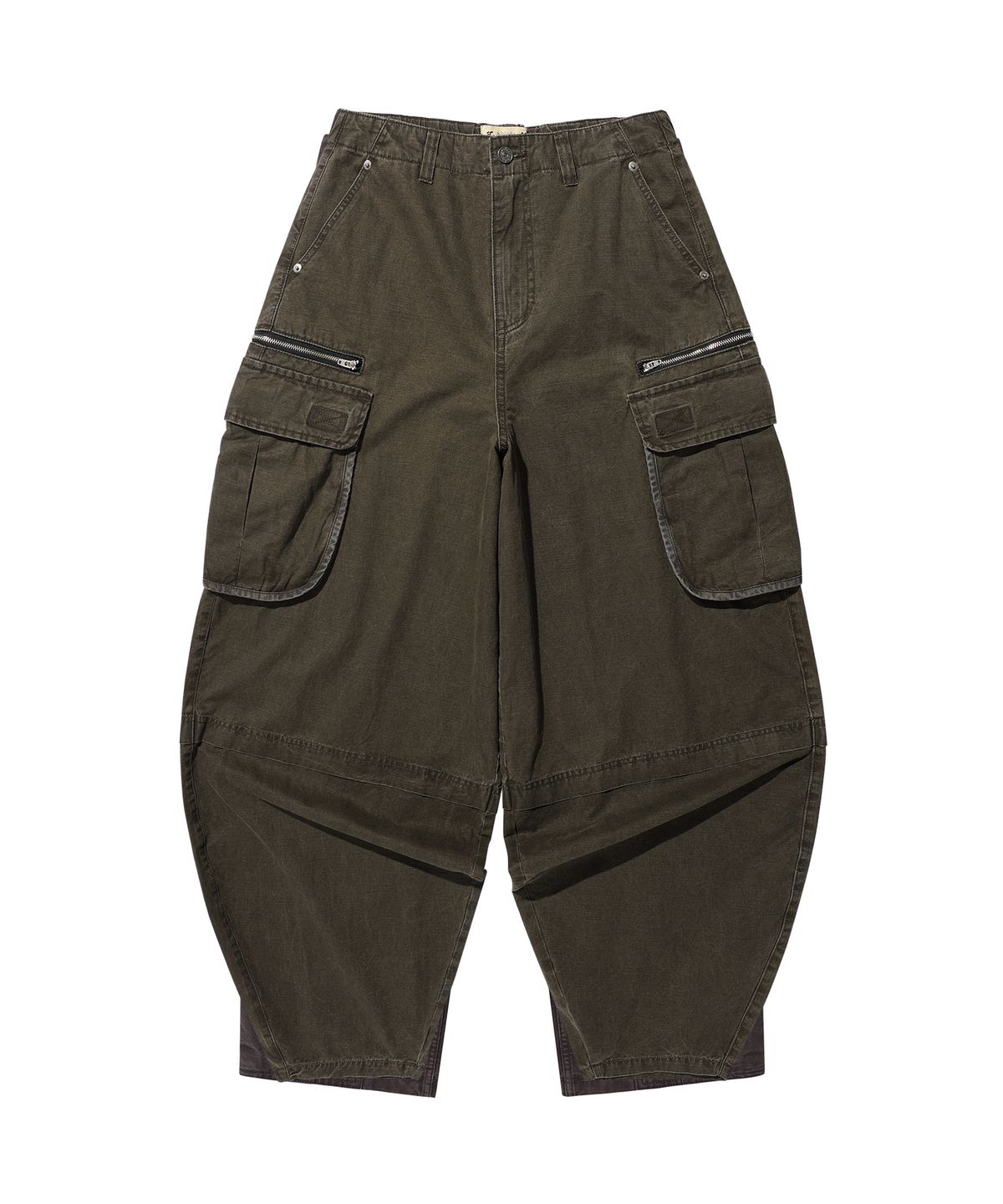 기철(KICHUL) Vintage Zip Cargo Balloon Pants (Washed Khaki)