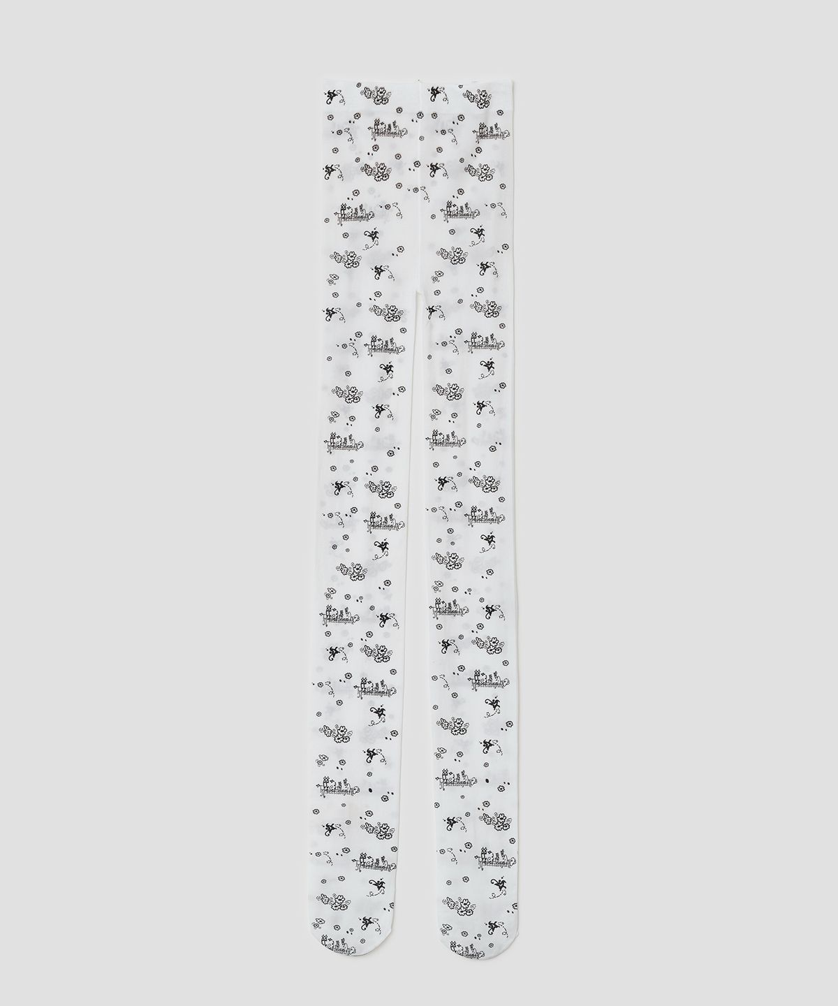 타입서비스(TYPESERVICE) Scattered Print Tights [White]