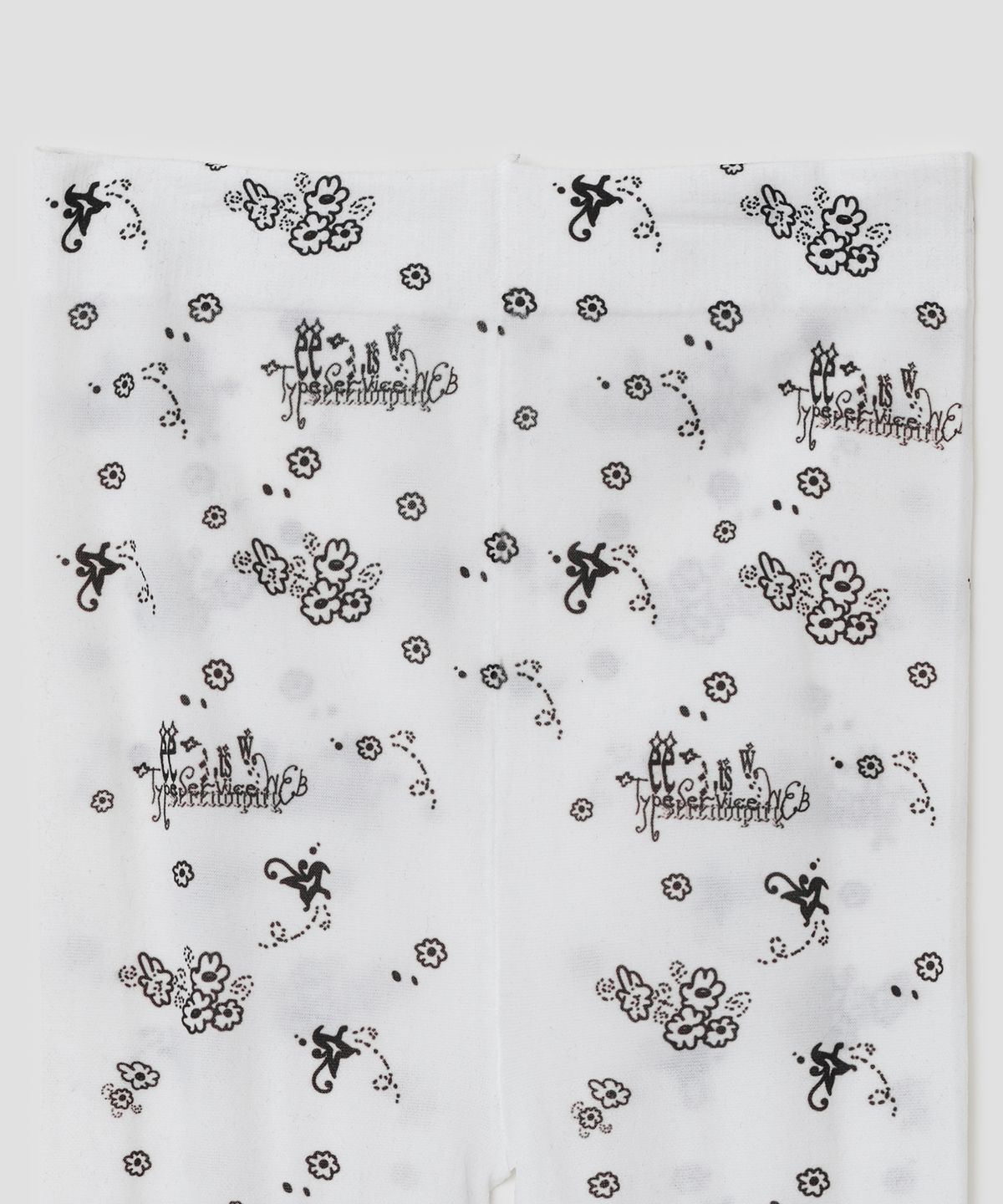타입서비스(TYPESERVICE) Scattered Print Tights [White]