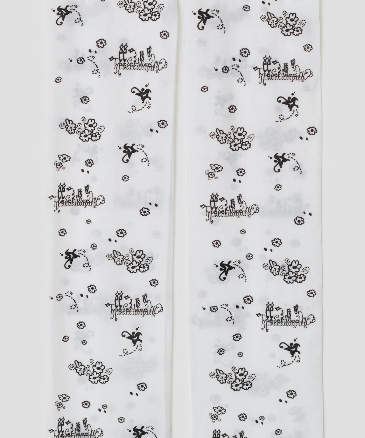 타입서비스(TYPESERVICE) Scattered Print Tights [White]