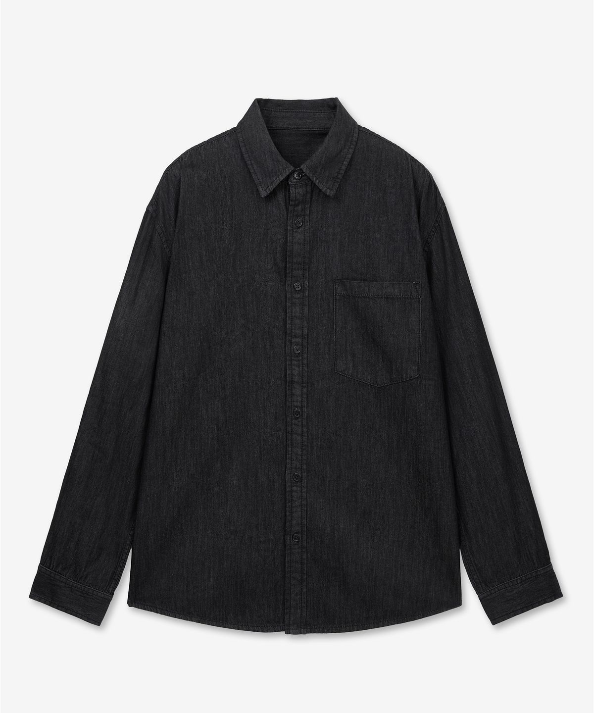 티엔지티 우먼(TNGT WOMAN) W Oversize Denim Shirts (Raw Black) TNSH6E105BK