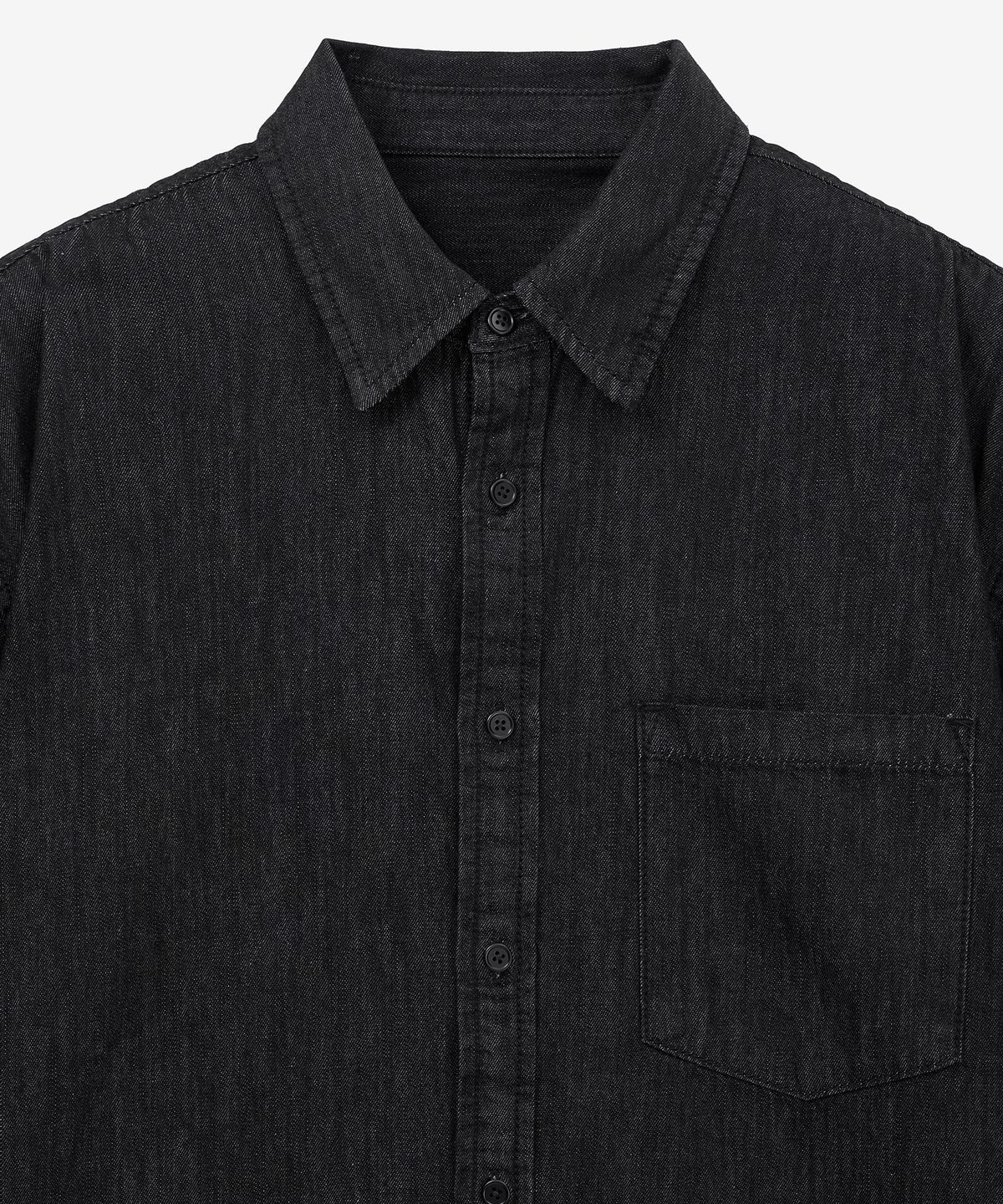 티엔지티 우먼(TNGT WOMAN) W Oversize Denim Shirts (Raw Black) TNSH6E105BK