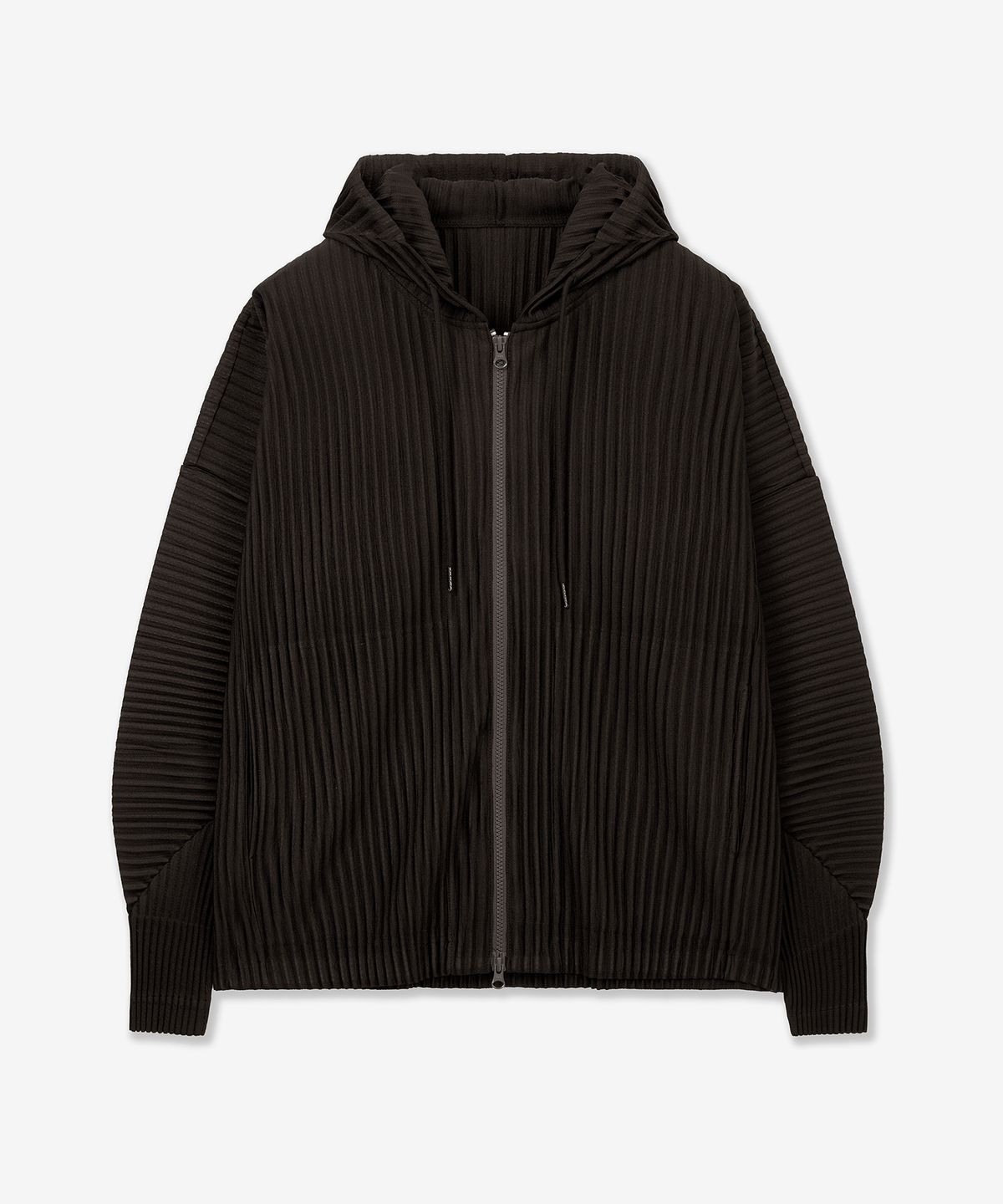 티엔지티(TNGT) Yoyogi Pleats Hooded Zip-Up (Brown) TNJU6E107W2