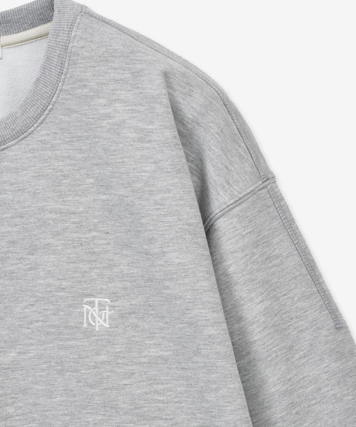 티엔지티(TNGT) Embroidery Logo Sweatshirt (Melange Grey) TNTS6E100G2