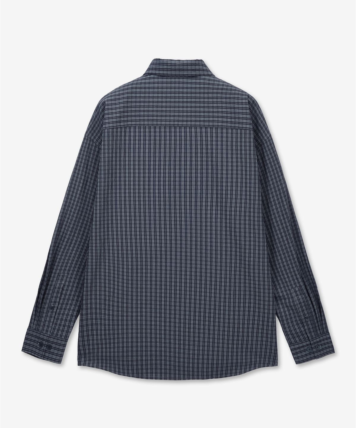 티엔지티(TNGT) Kinoshita Seersucker Check Shirts (Navy) TNSH6E102N2
