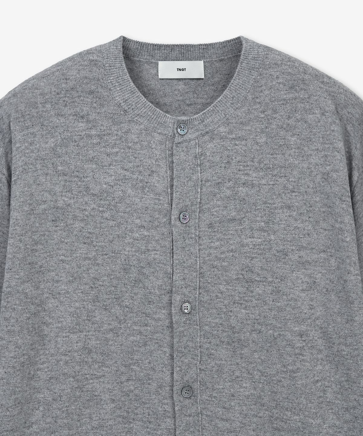 티엔지티 우먼(TNGT WOMAN) W Cashmere Blend Knit Cardigan (Grey) TNSW6E100G2