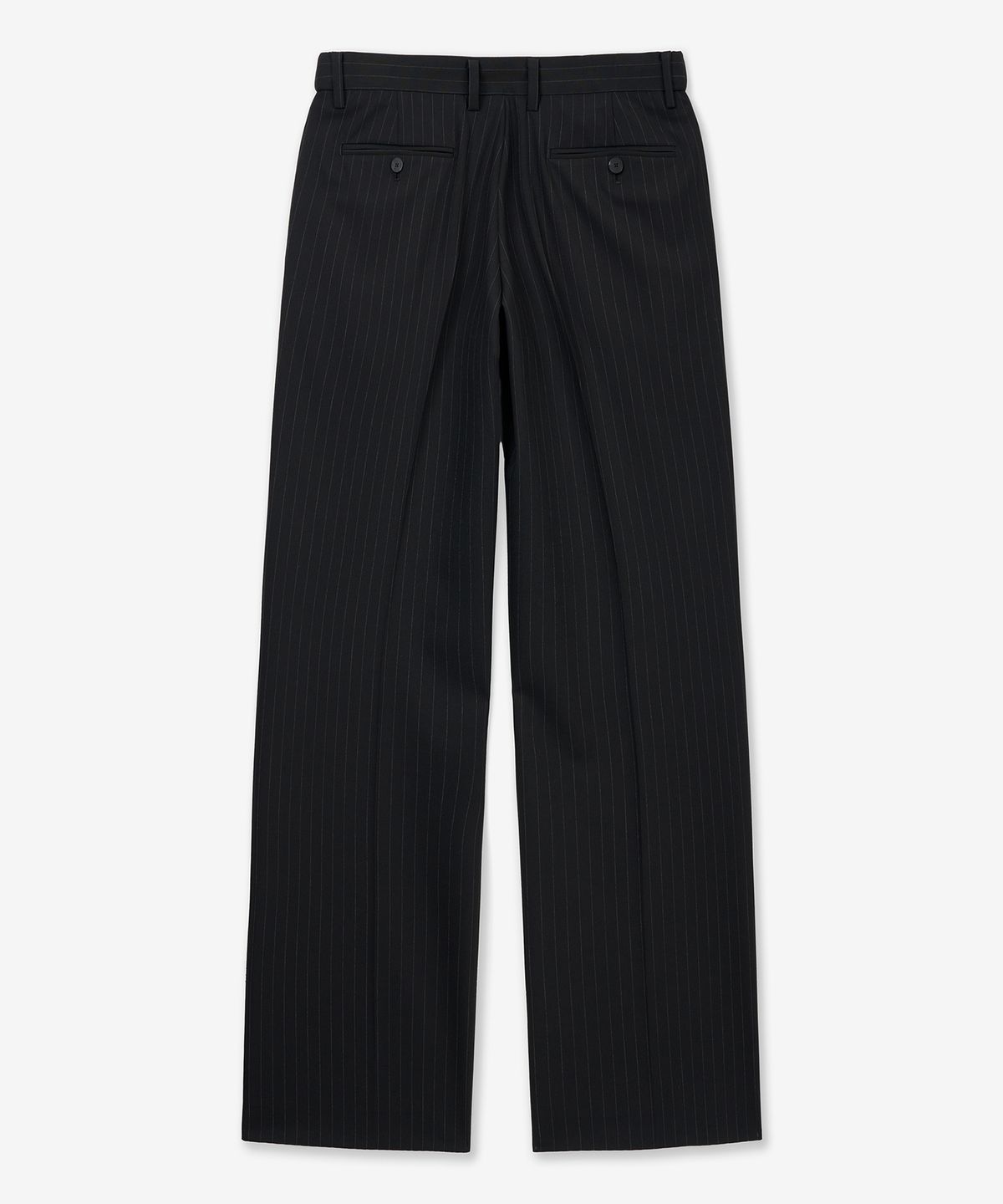 티엔지티(TNGT) Pin Stripe Wide Straight Fit Pants (Black) TNPA6E105BK