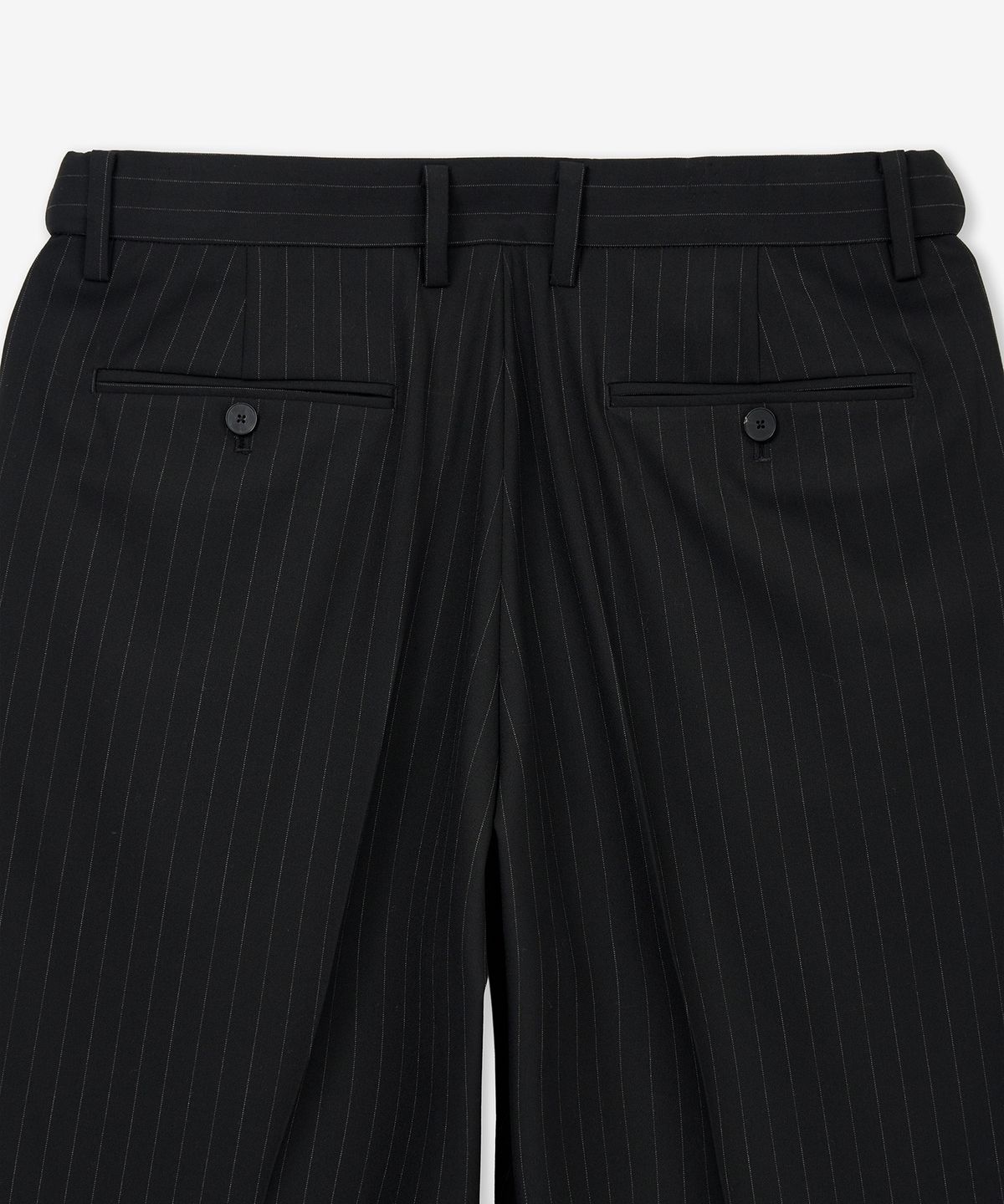 티엔지티(TNGT) Pin Stripe Wide Straight Fit Pants (Black) TNPA6E105BK