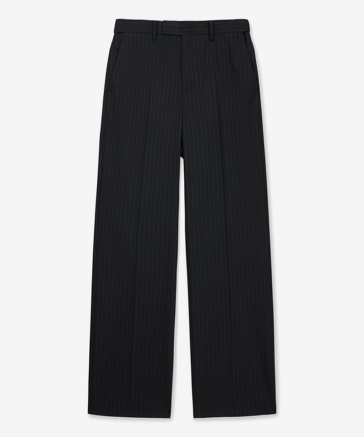 티엔지티(TNGT) Pin Stripe Wide Straight Fit Pants (Black) TNPA6E105BK