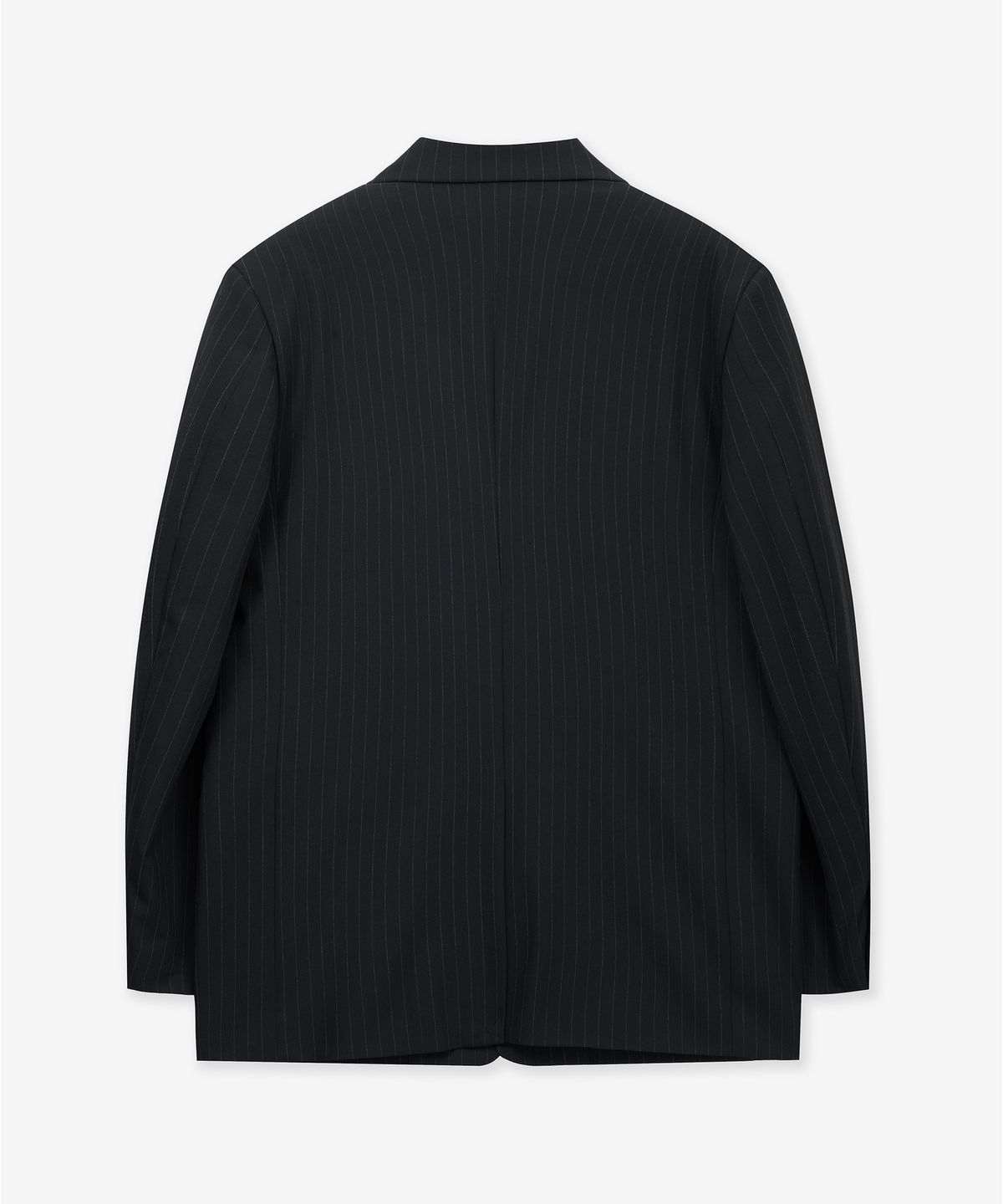티엔지티(TNGT) Pin Stripe Structure Single Jacket (Black) TNJA6E104BK