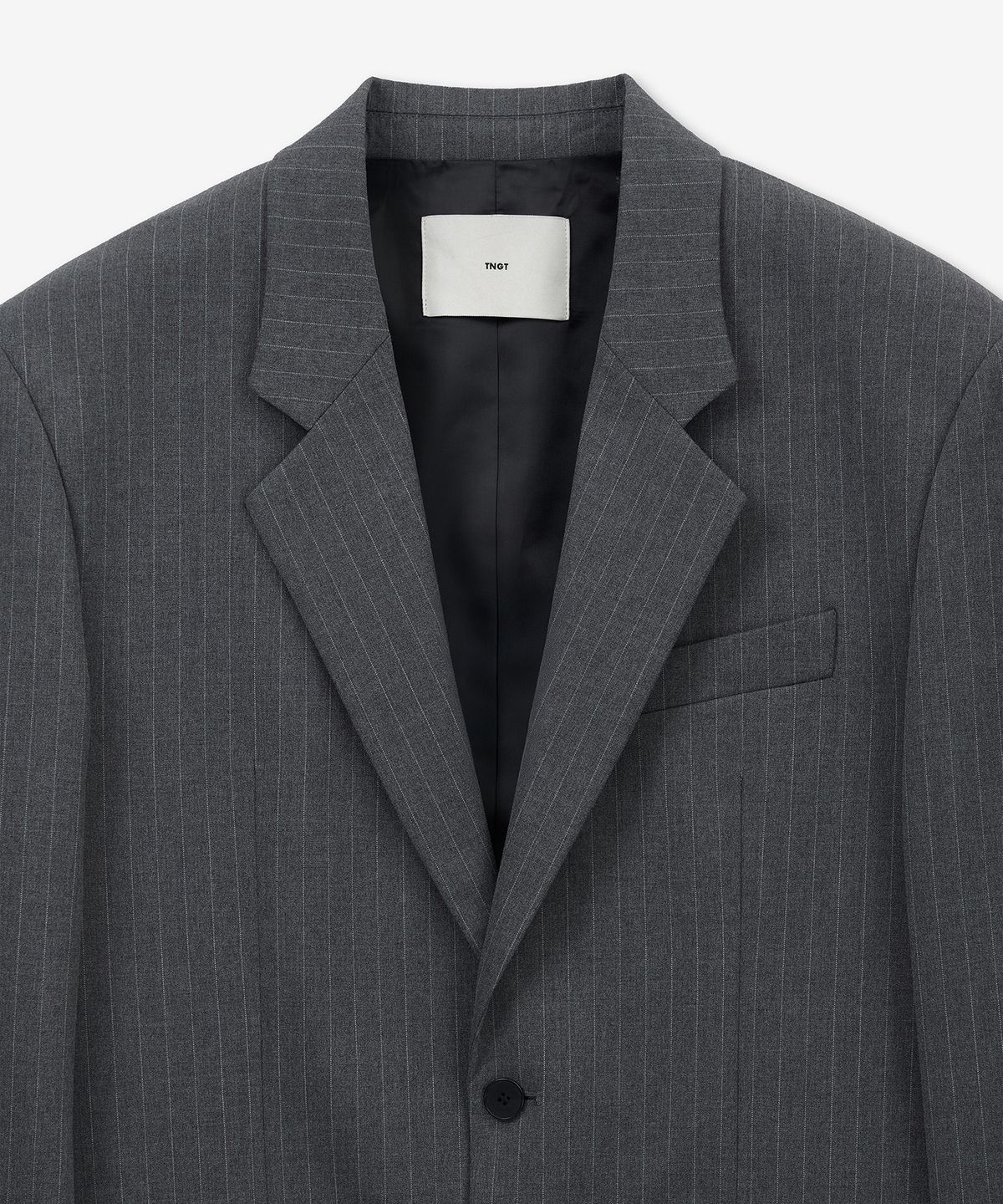 티엔지티 우먼(TNGT WOMAN) W Pin Stripe Structure Single Jacket (Grey) TNJA6E104G2