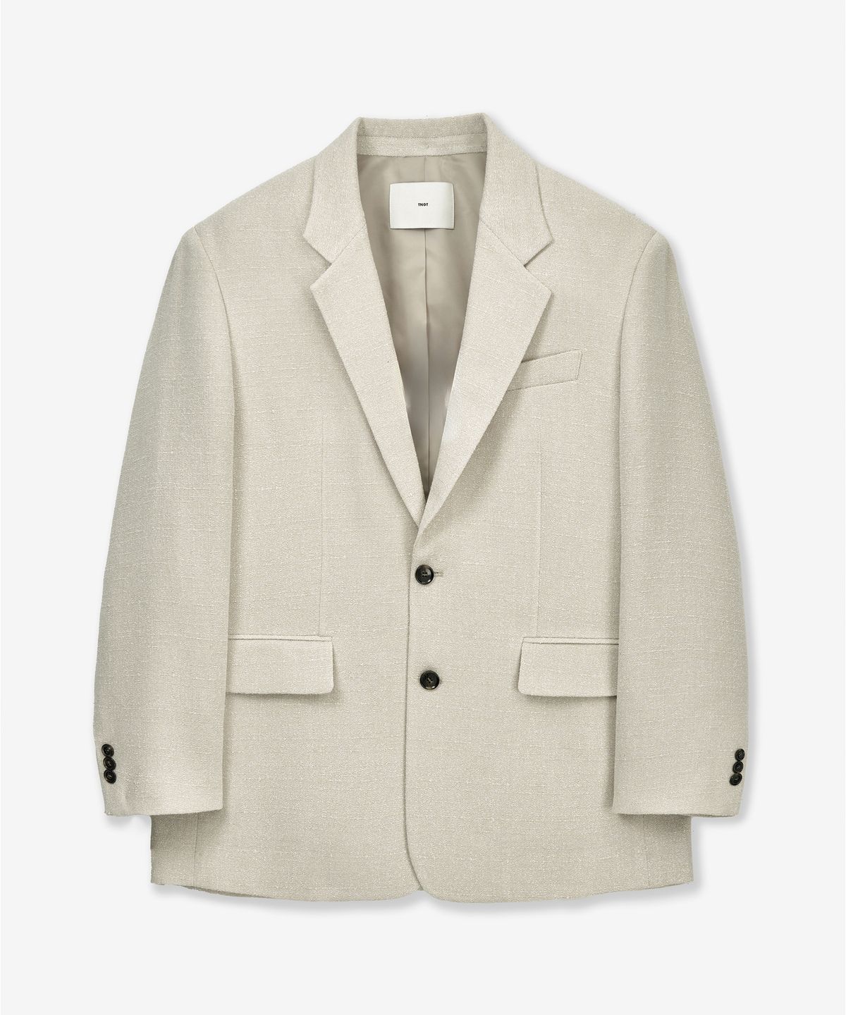 티엔지티 우먼(TNGT WOMAN) W Oversize Tweed Single Jacket (Cream) TNJA6E105I2