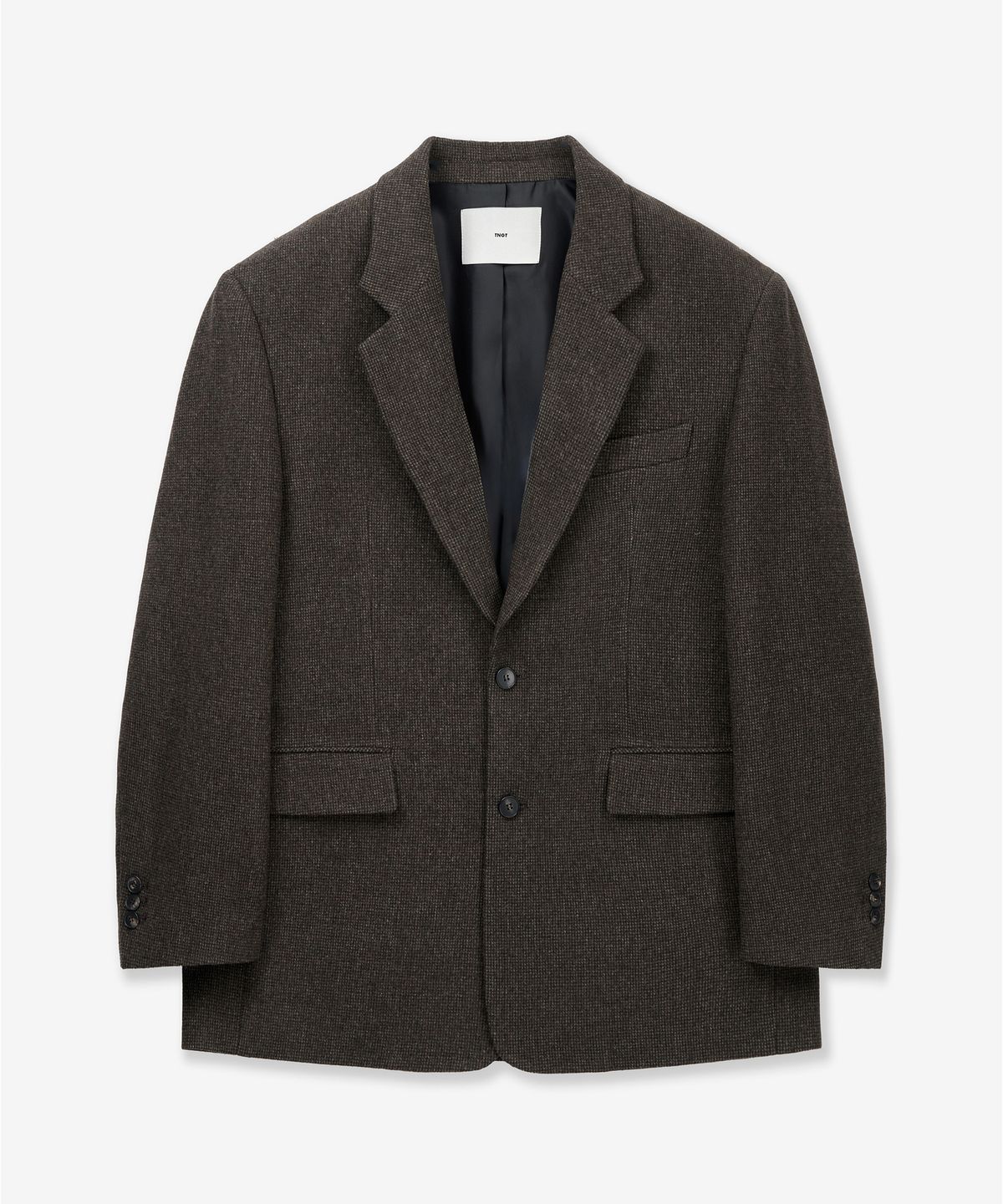 티엔지티 우먼(TNGT WOMAN) W Oversize Wool Check Jacket (Brown) TNJA6E106W2