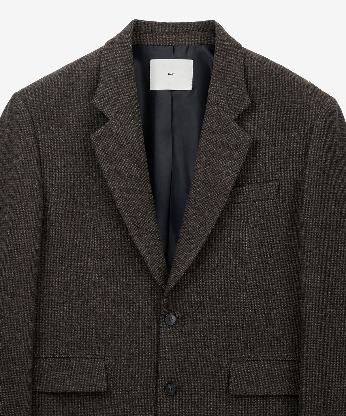 티엔지티 우먼(TNGT WOMAN) W Oversize Wool Check Jacket (Brown) TNJA6E106W2