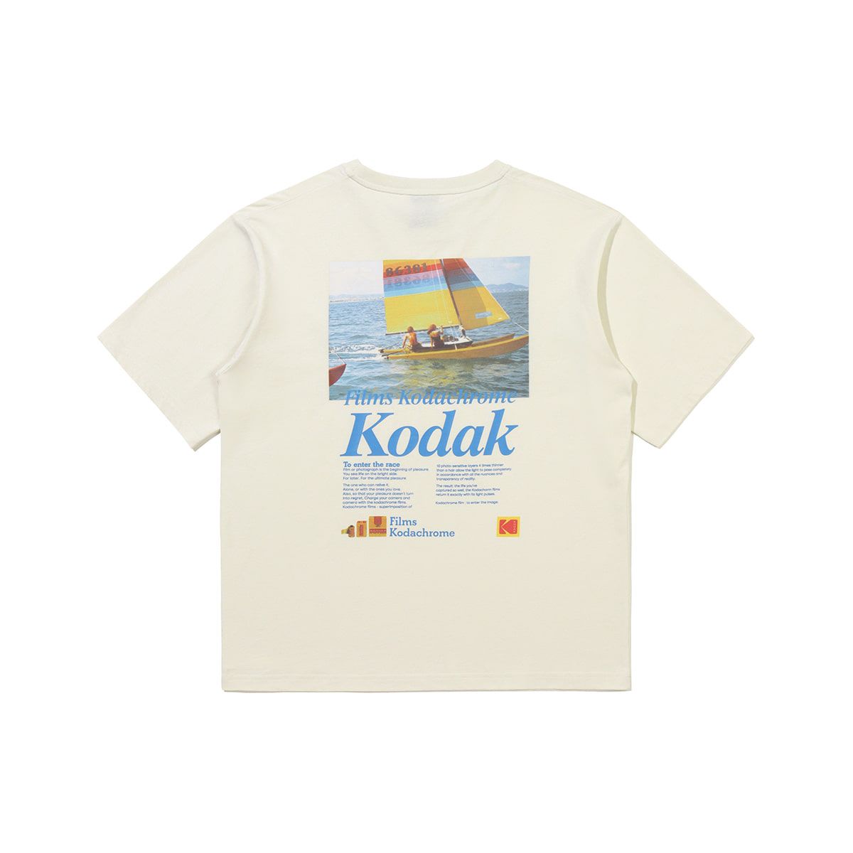 코닥(KODAK) 씨너리 그래픽 반팔 티셔츠 IVORY