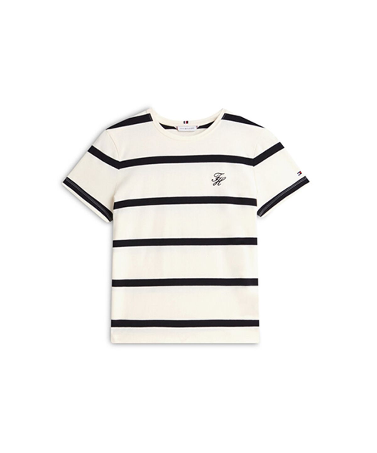 타미힐피거(TOMMY HILFIGER) 스크립트 로고 자수 티셔츠 (T22G0TTO020WT10AB)