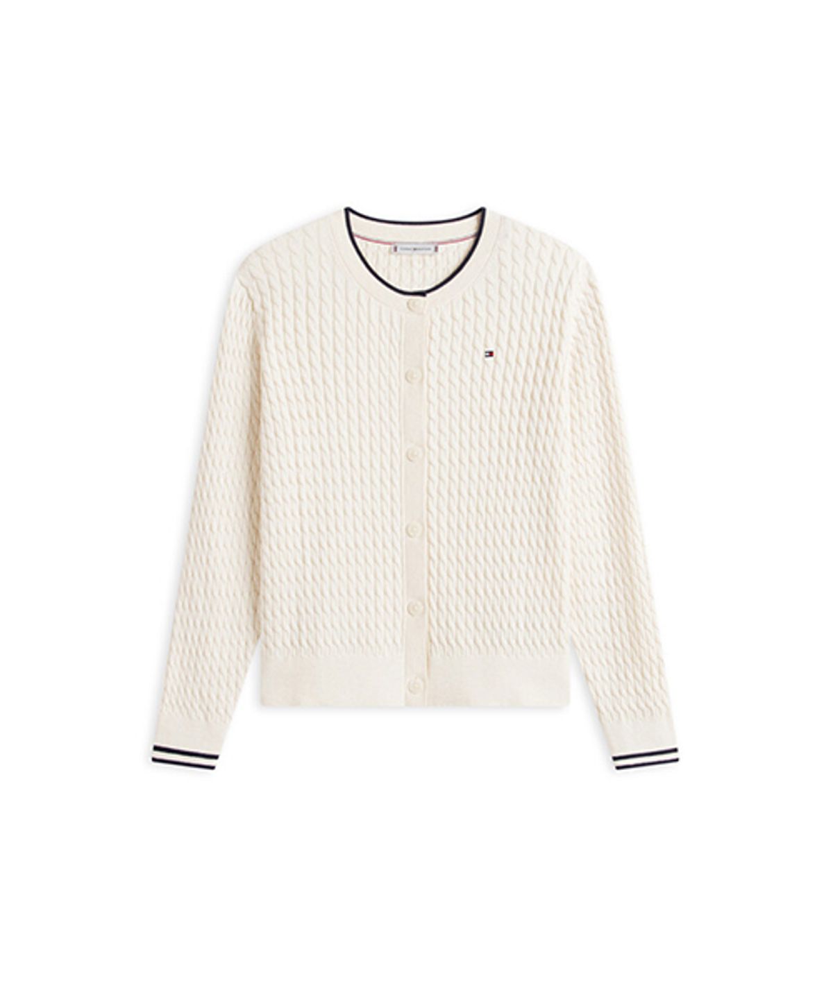 타미힐피거(TOMMY HILFIGER) 미니 케이블 티핑 가디건 (T22G0KCD030WT20AK)