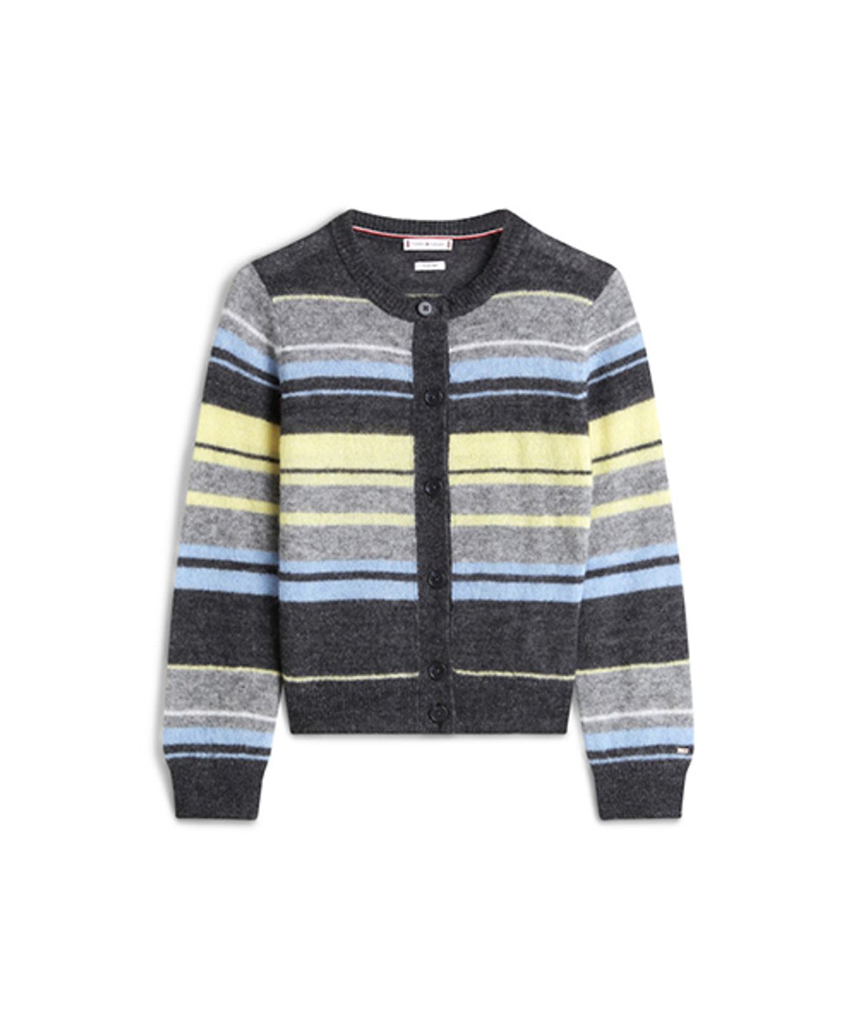 타미힐피거(TOMMY HILFIGER) 멀티 스트라이프 크루넥 가디건 (T22G0KCD004WT10CS)