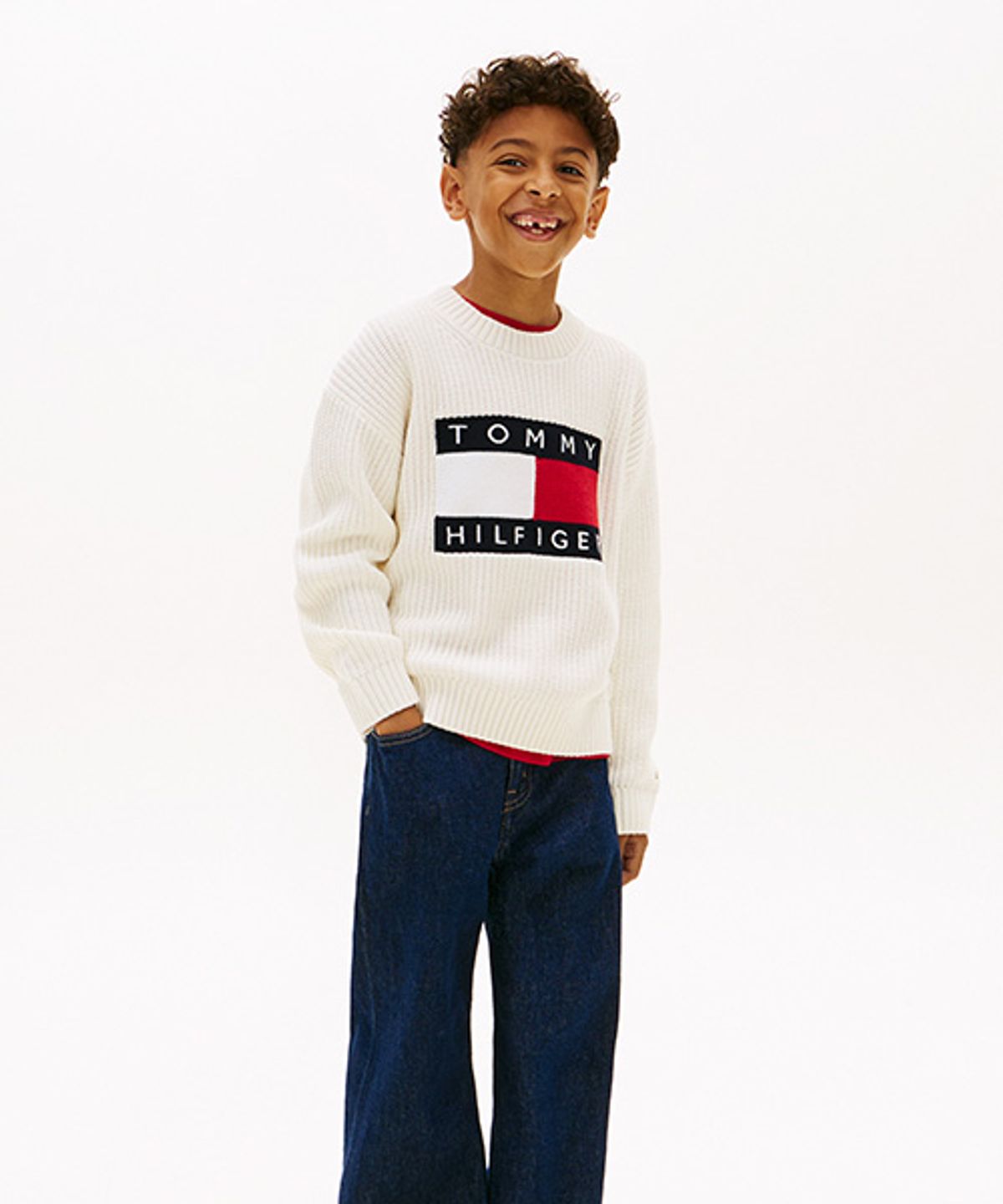 타미힐피거 키즈(TOMMY HILFIGER KIDS) 인타샤 헤리티지 플래그 스웨터