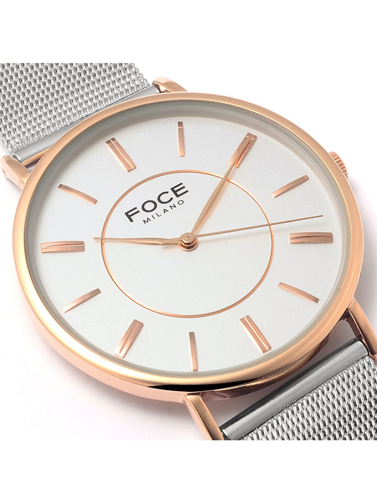 포체(FOCE) 포체밀라노 남성용 메탈 메쉬밴드 손목시계 F2601M-RG