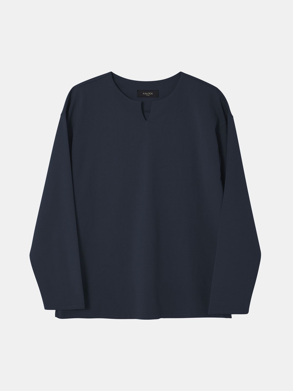 이카룩(IKALOOK) 솔리드 브이 트임 긴팔티 DTEE102
