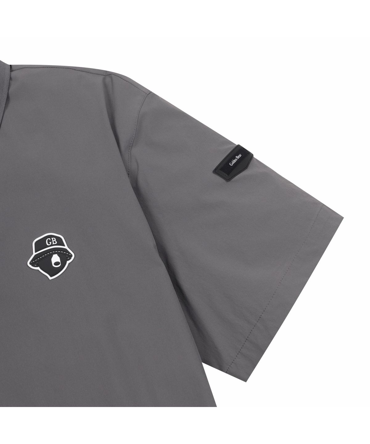골든베어(GOLDEN BEAR) (M) Stretch Woven Collar Pullover G4TAM26111GYL