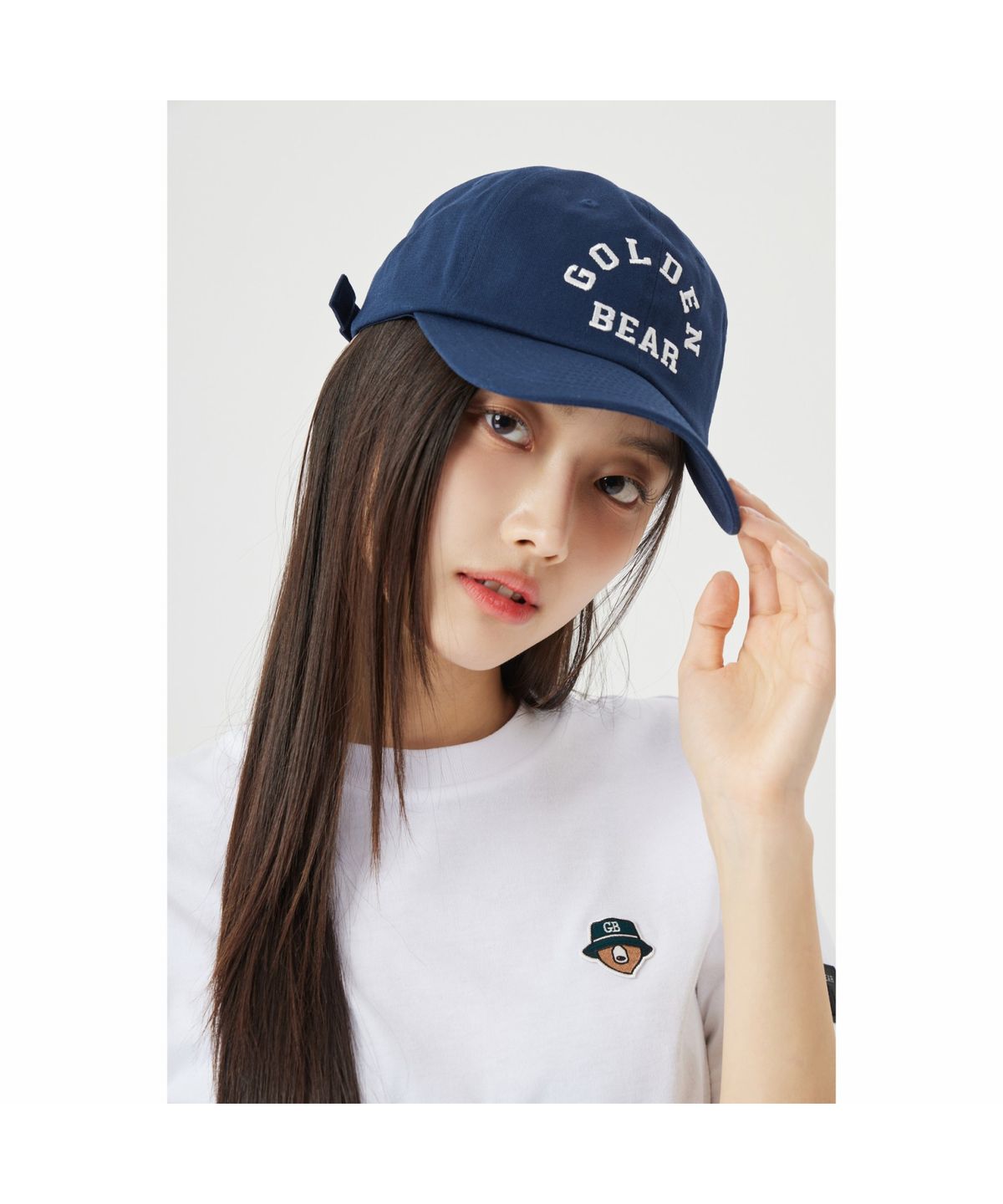 골든베어(GOLDEN BEAR) (U) Essential Curved Logo Ball Cap   G6RAX26151NYX