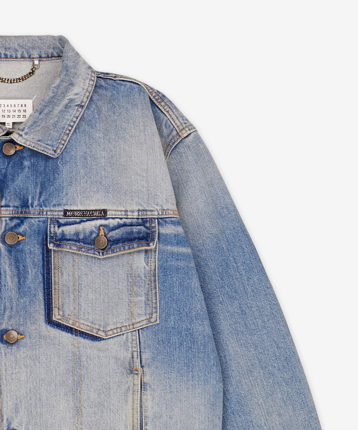 메종 마르지엘라(MAISON MARGIELA) 스포츠 데님 재킷 - 워시드 블루 / S50AM0654S30561987