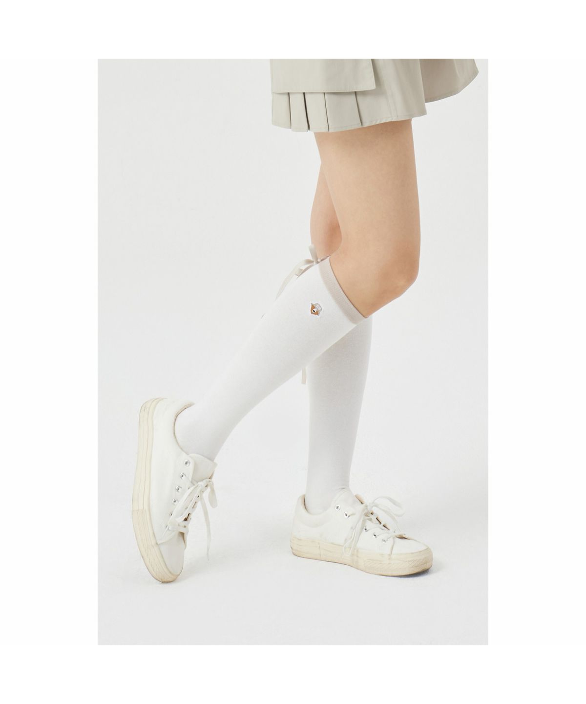 골든베어(GOLDEN BEAR) (W) Ribbon Tie Knee-Socks   G6LAX26242BEX