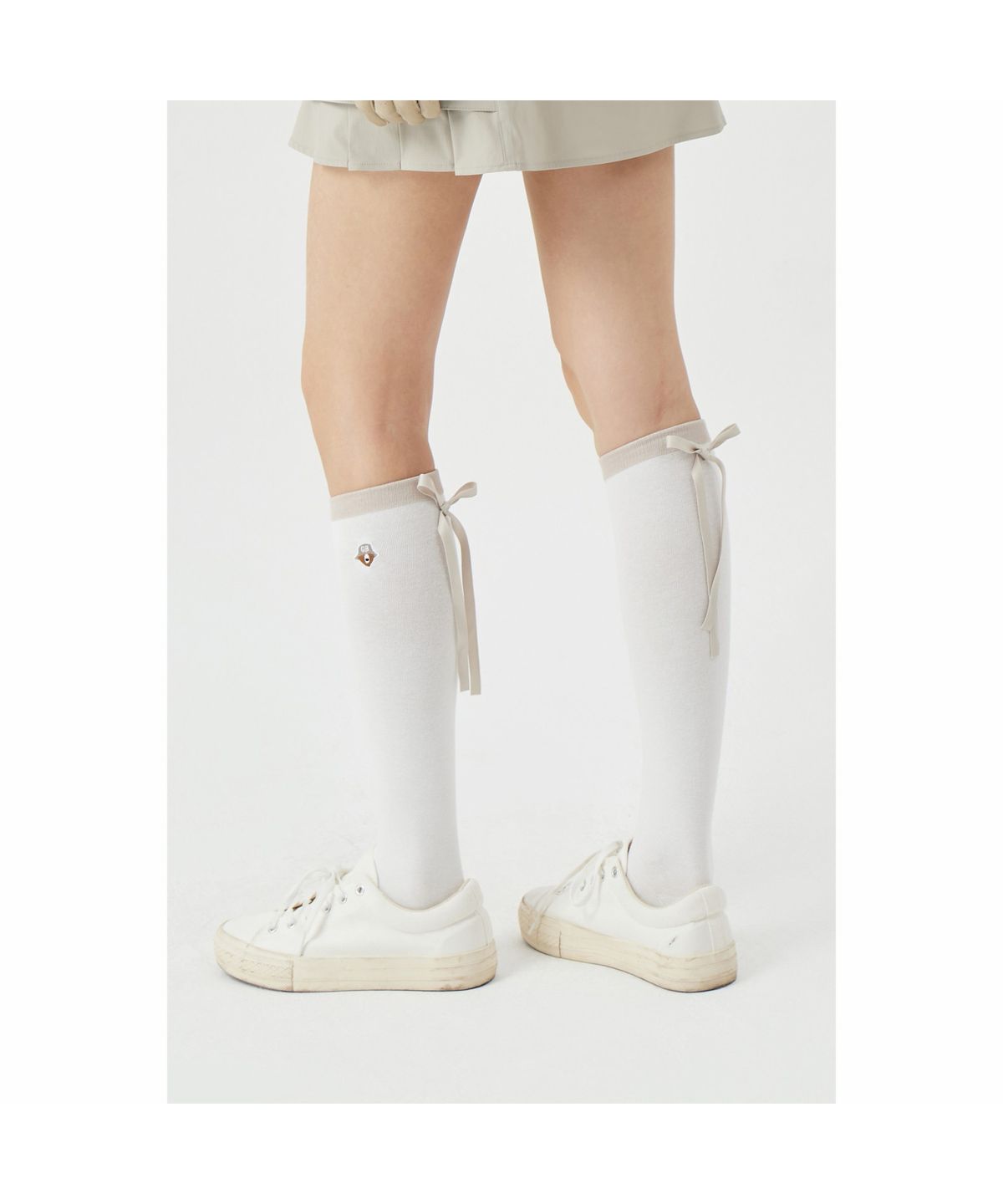 골든베어(GOLDEN BEAR) (W) Ribbon Tie Knee-Socks   G6LAX26242BEX