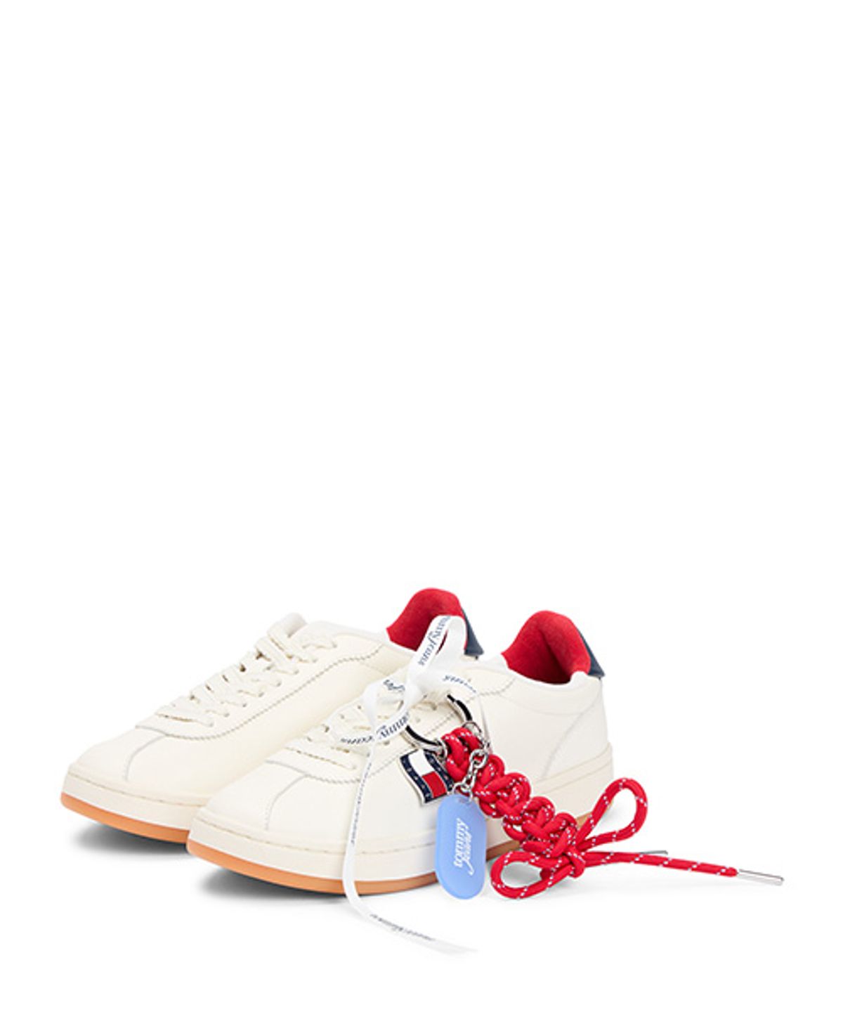 타미힐피거(TOMMY HILFIGER) 아카이브 98 레더 참 스니커즈-크림(T52G1ARS230JT10K8) (T52G1ARS230JT10K8)
