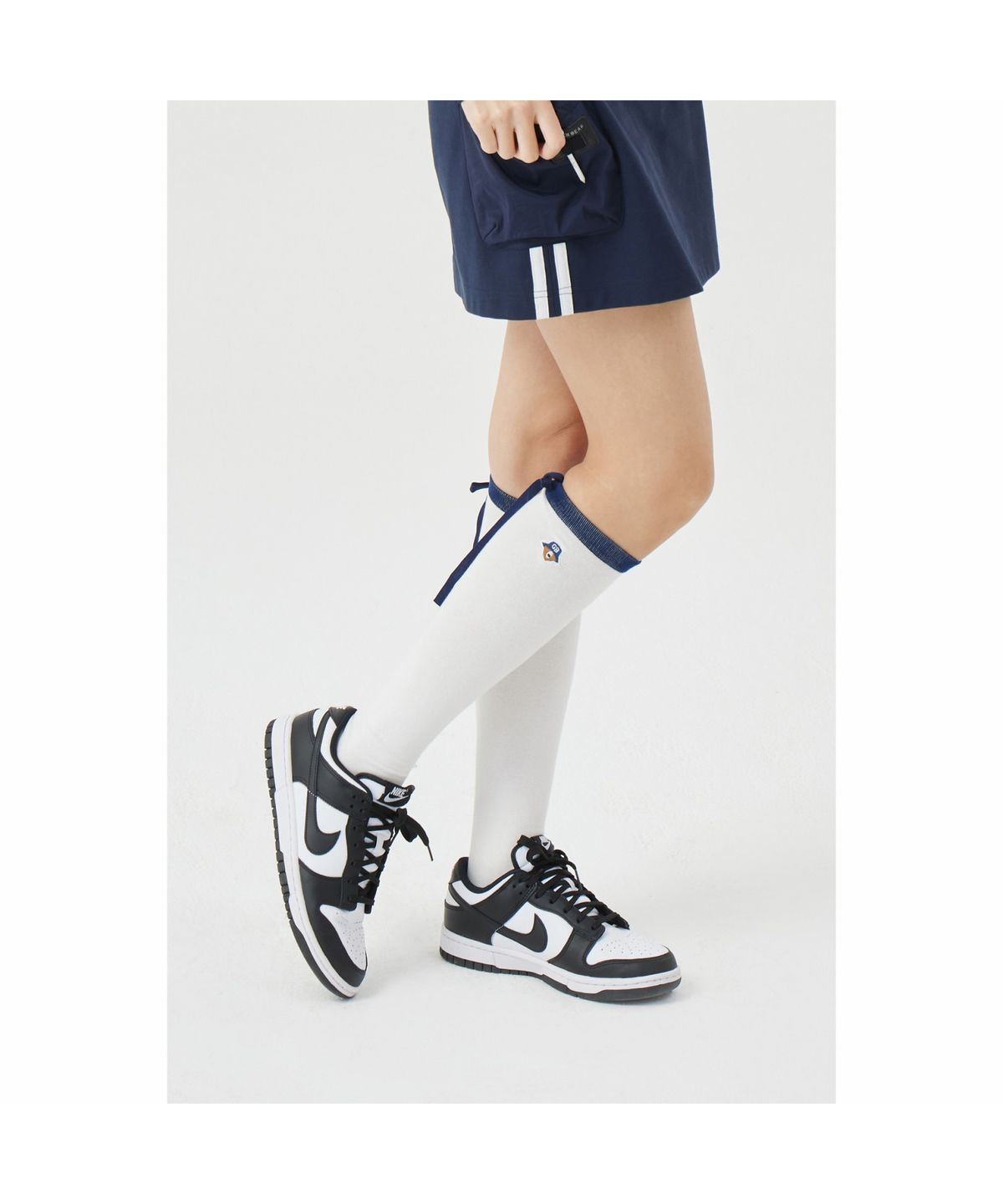 골든베어(GOLDEN BEAR) (W) Ribbon Tie Knee-Socks   G6LAX26242NYX